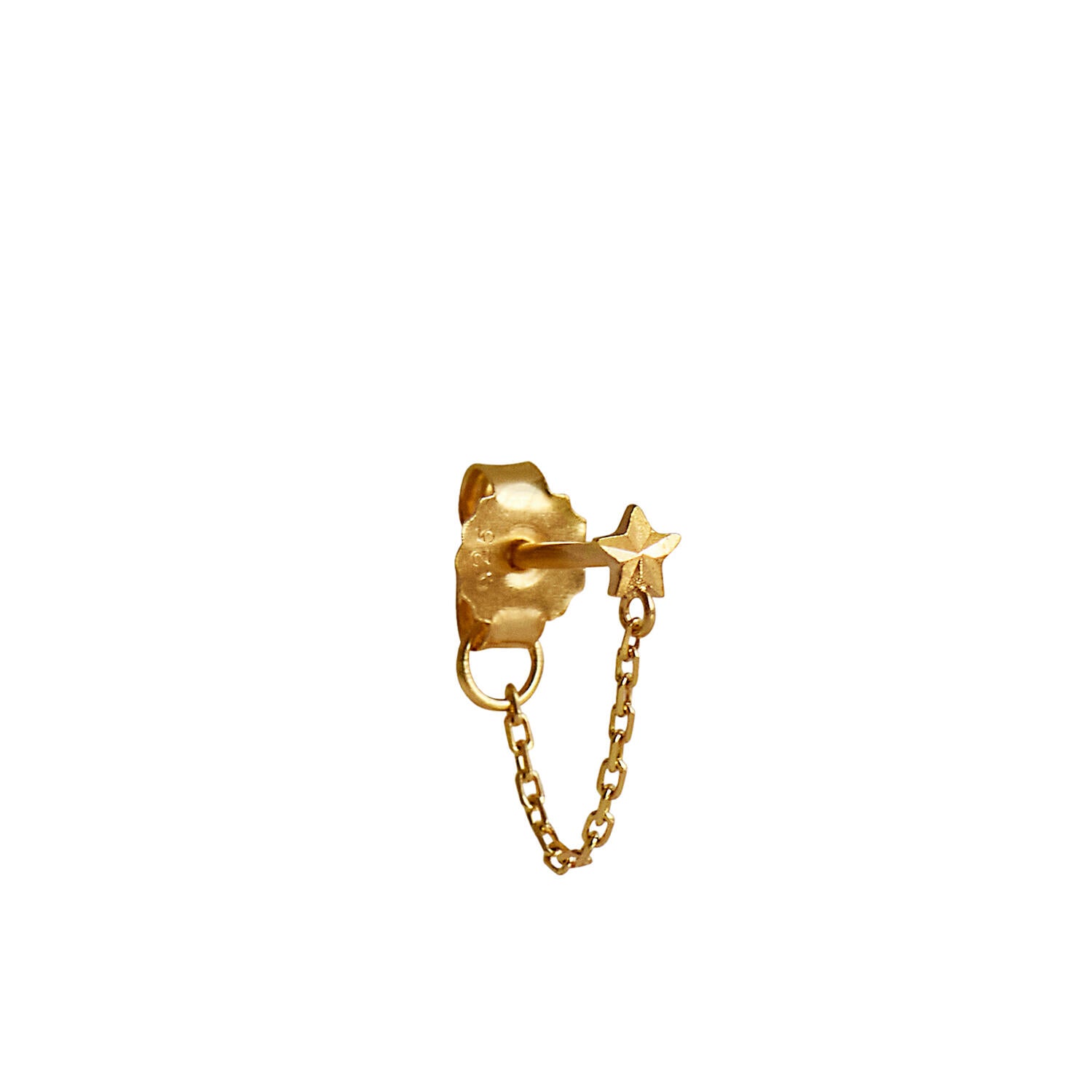 Star Etoile with Chain ørestik - forgyldt