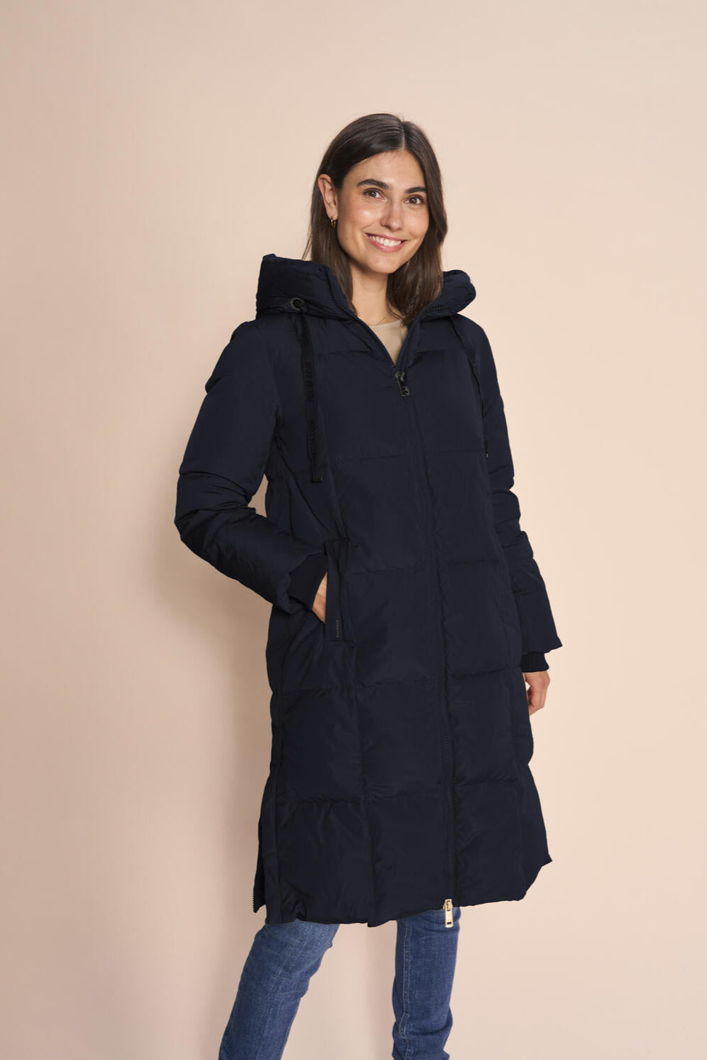 Nova Square dunfrakke - Navy