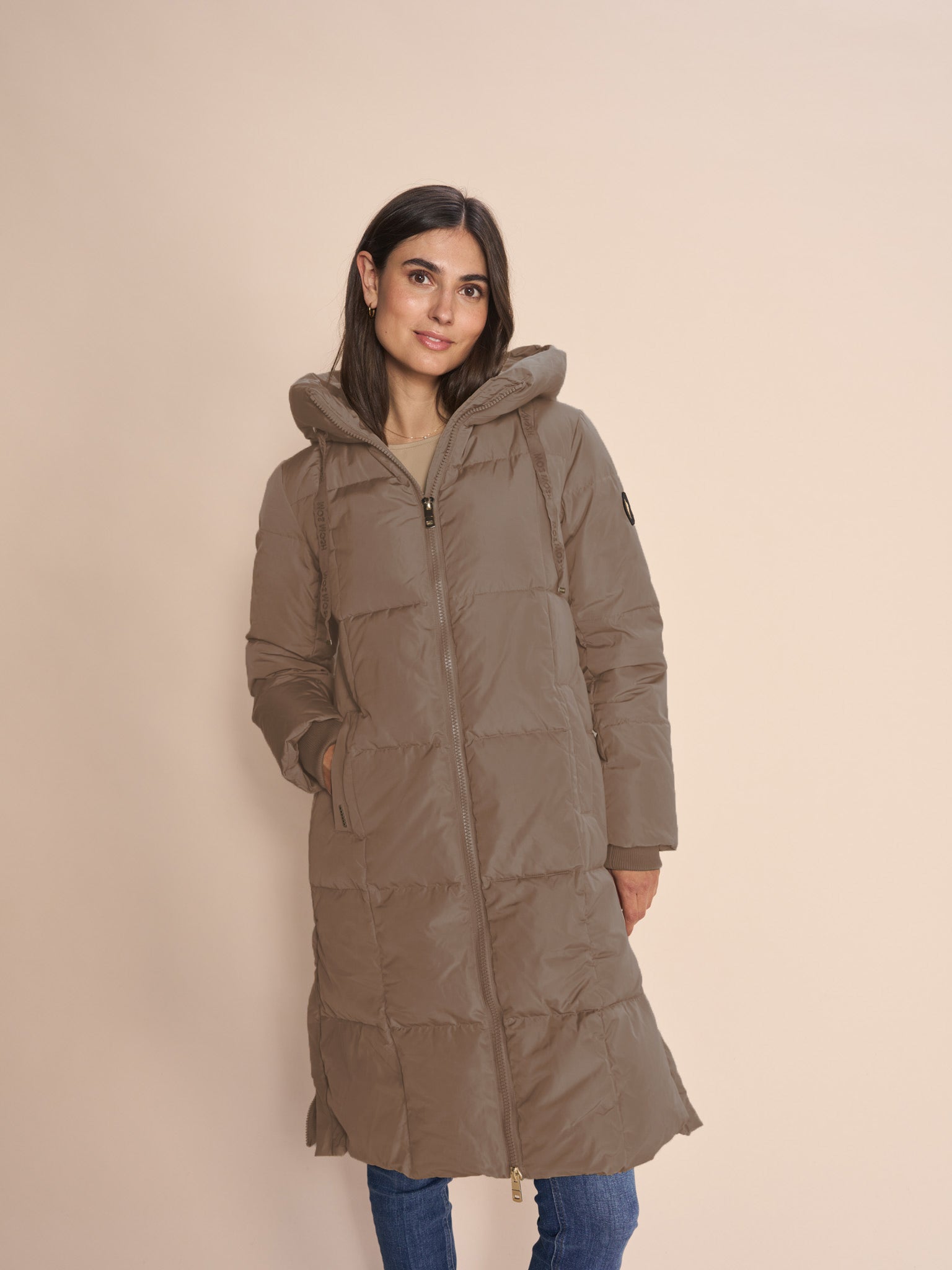 Nova Square dunfrakke - Woodsmoke