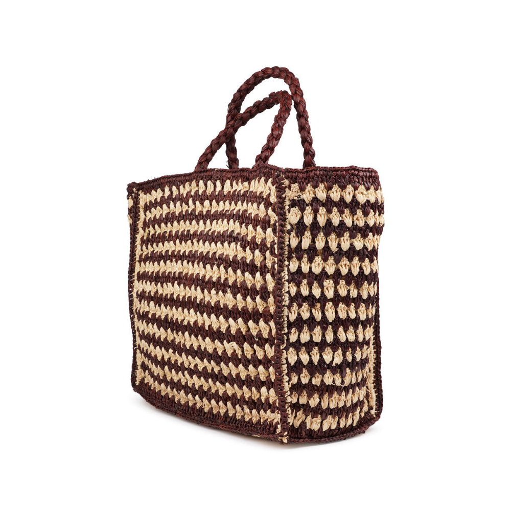 Farella Crochet Raffia håndtaske - natur/brun