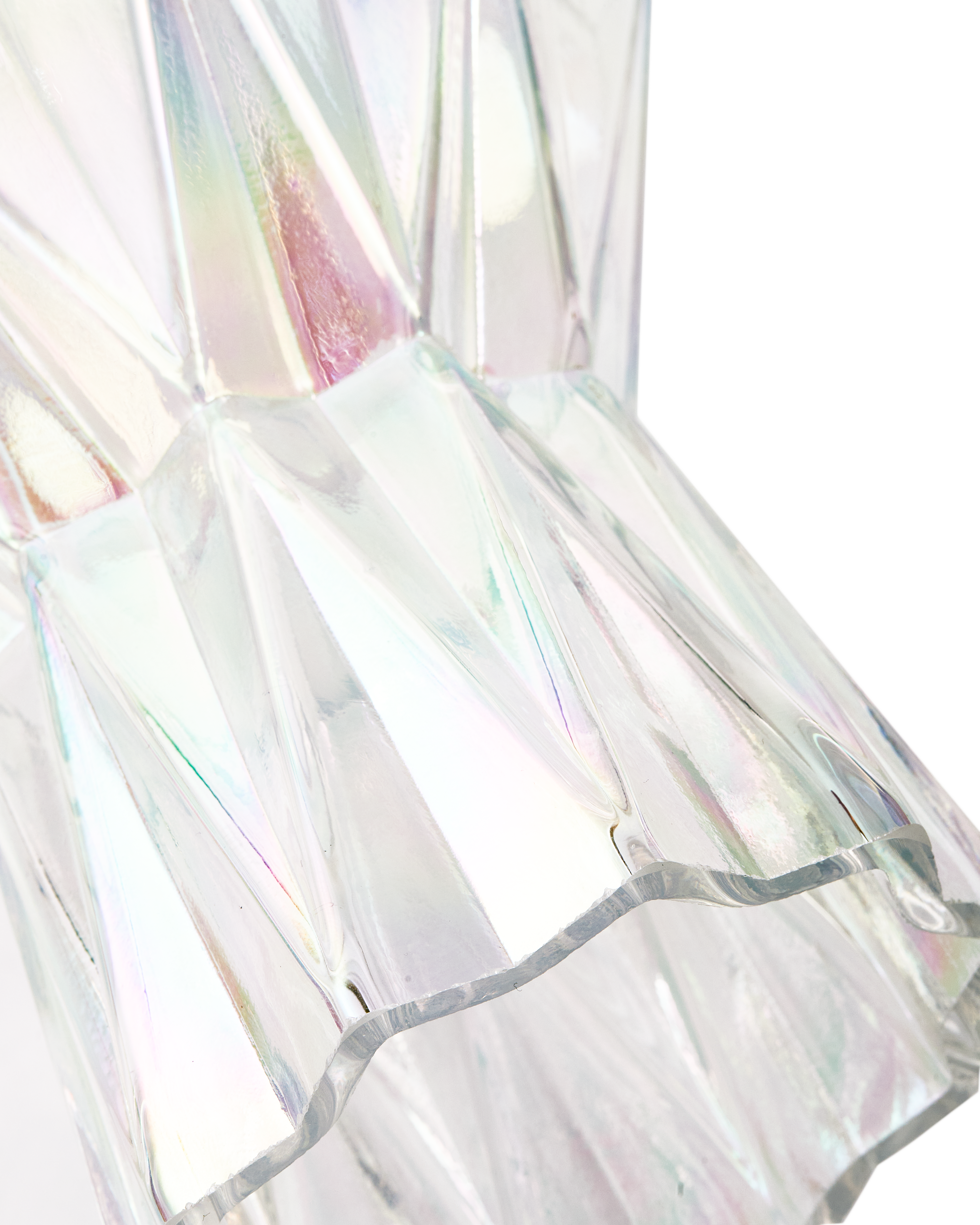 Glass Folds vase, S - multi