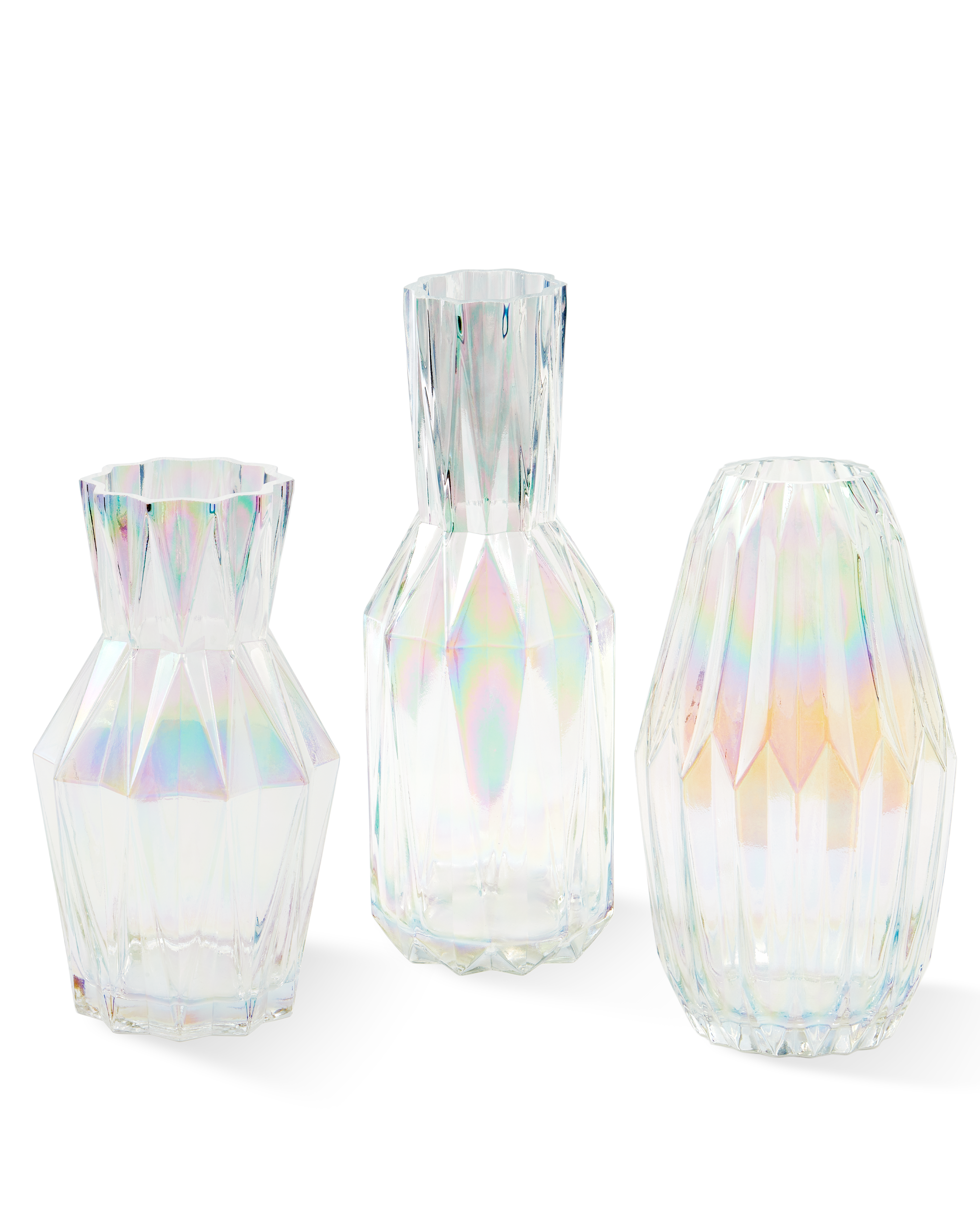 Glass Folds vase, L - multi