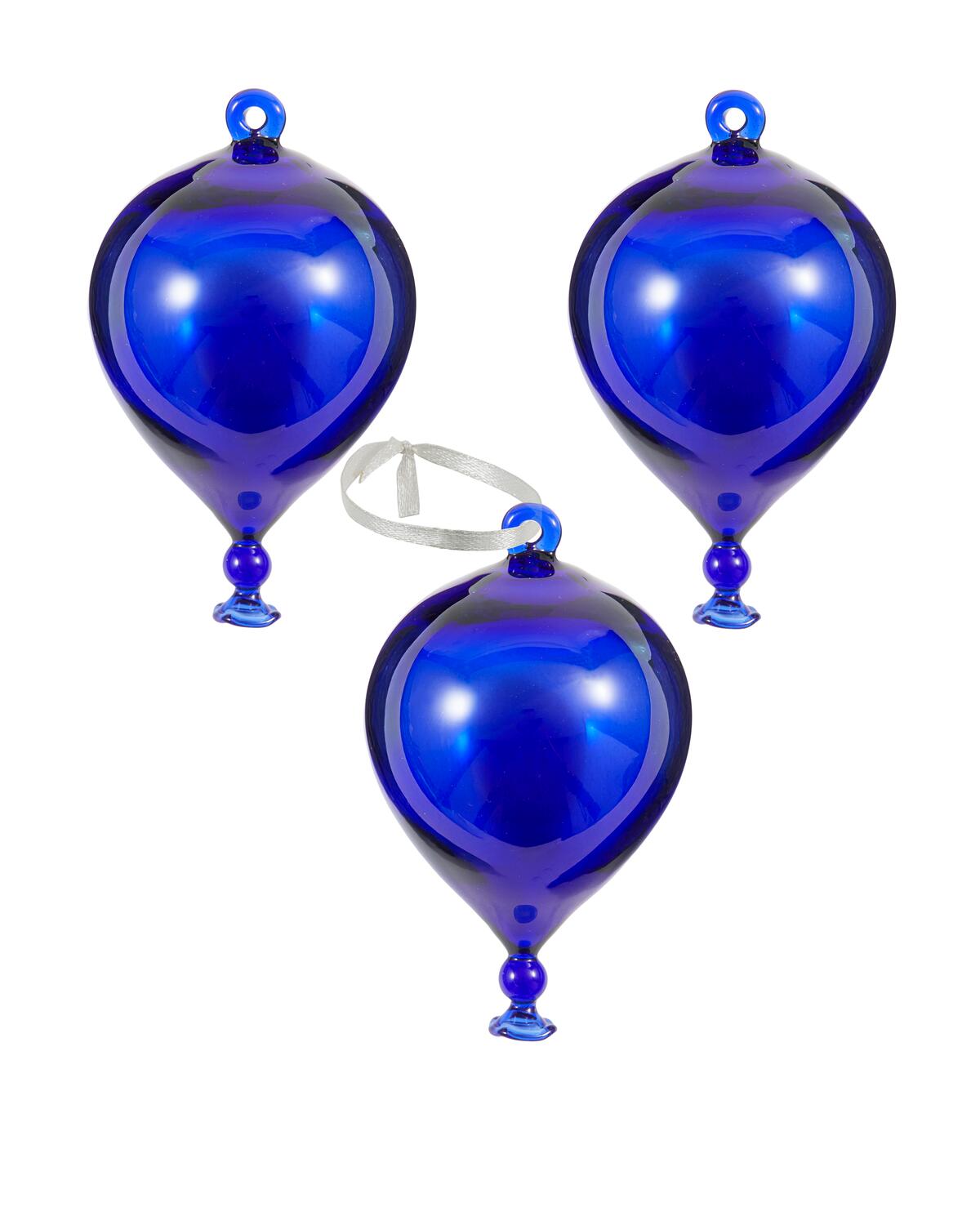 Balloon juleophæng, 3 stk. - Blå