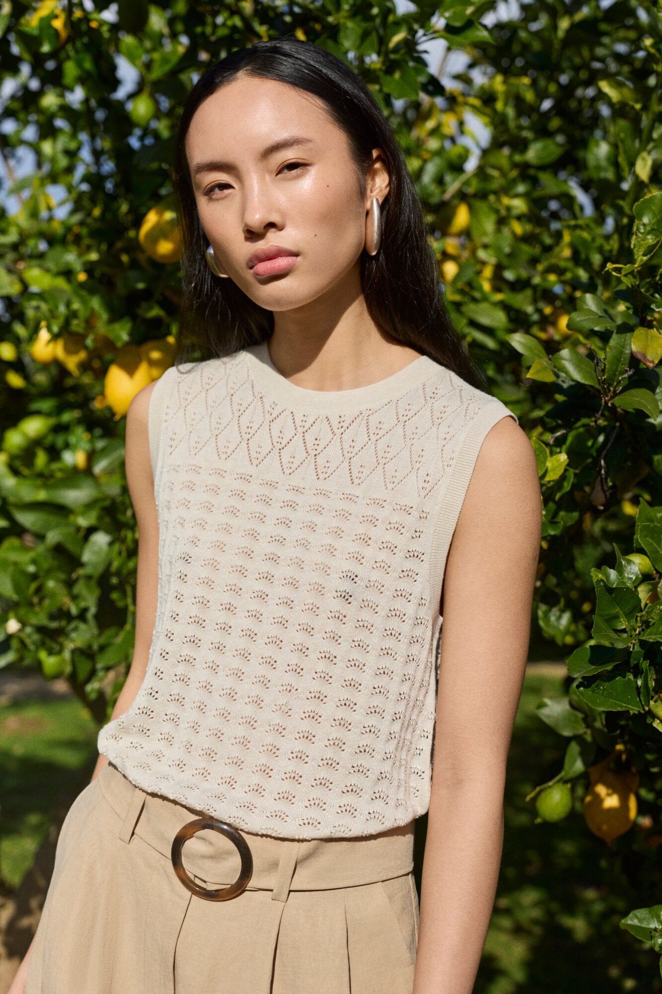 Vimylie strikket top - Birch