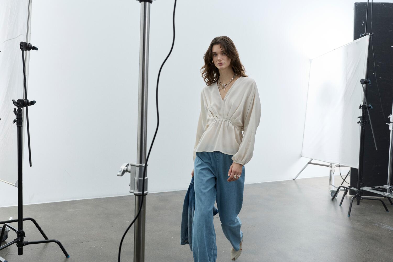 Viconga String bukser - Light Blue Denim