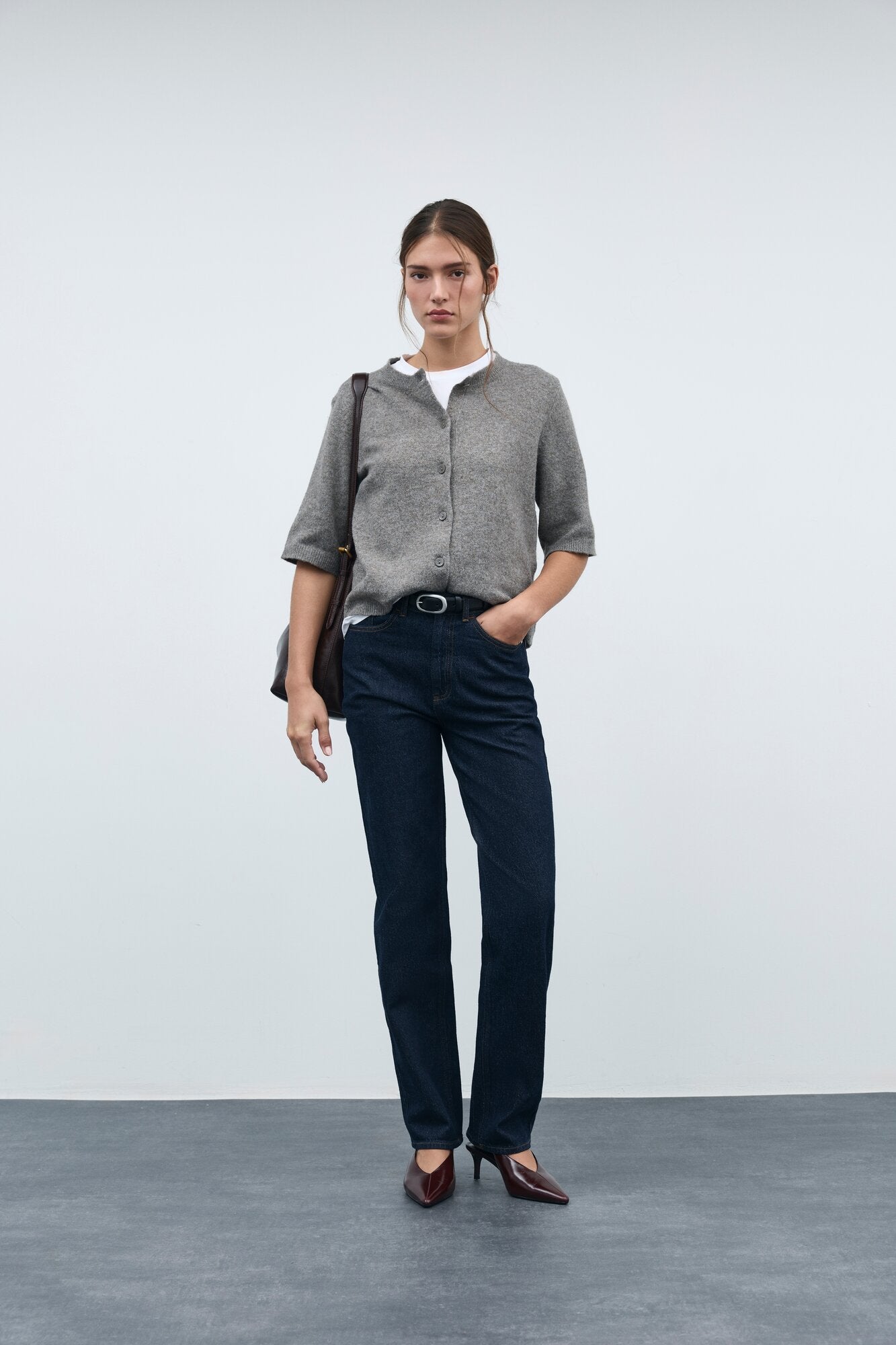 Viliga kortærmet cardigan - Falcon