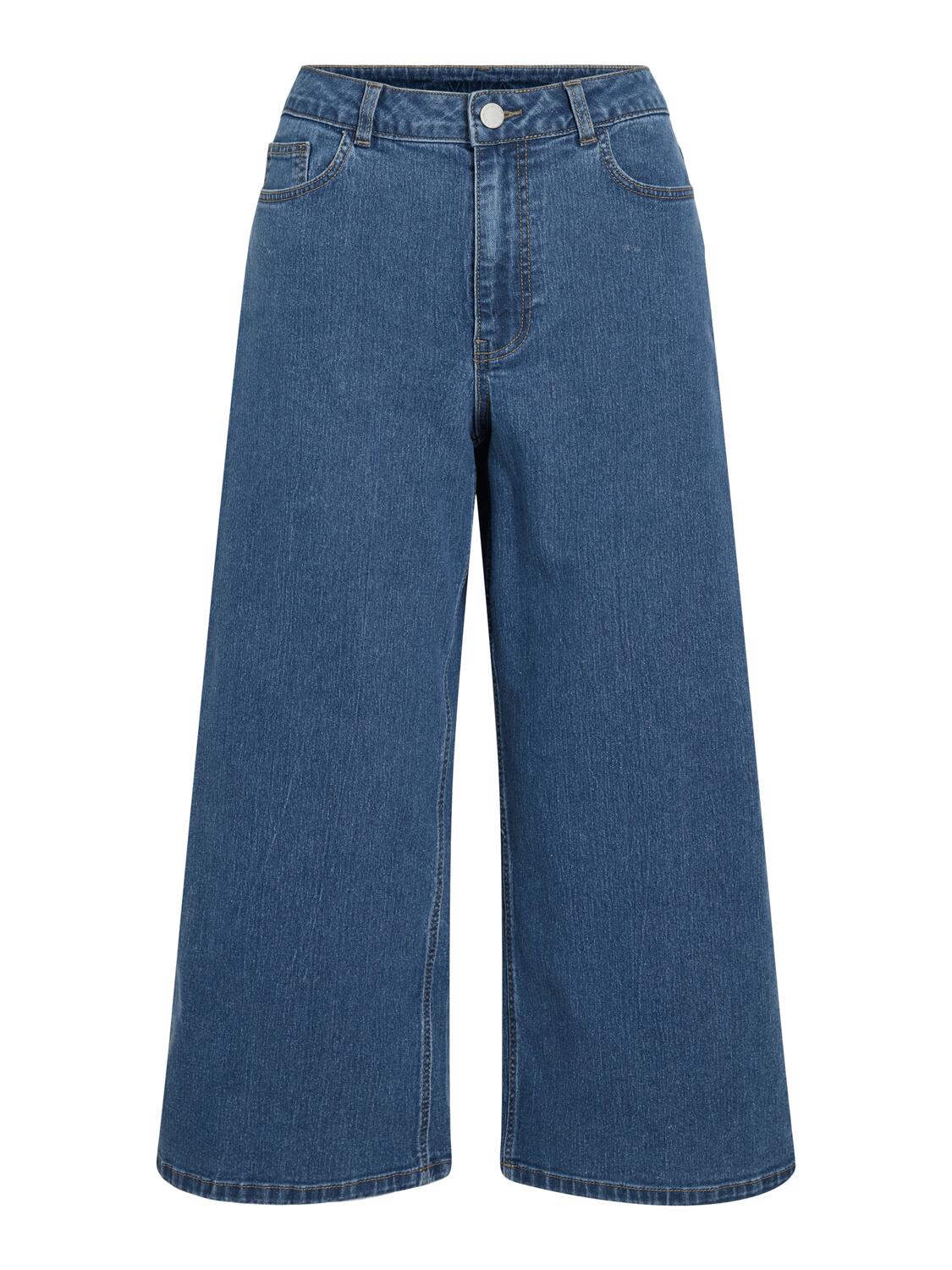 Vimalika culottebukser - Medium Blue Denim