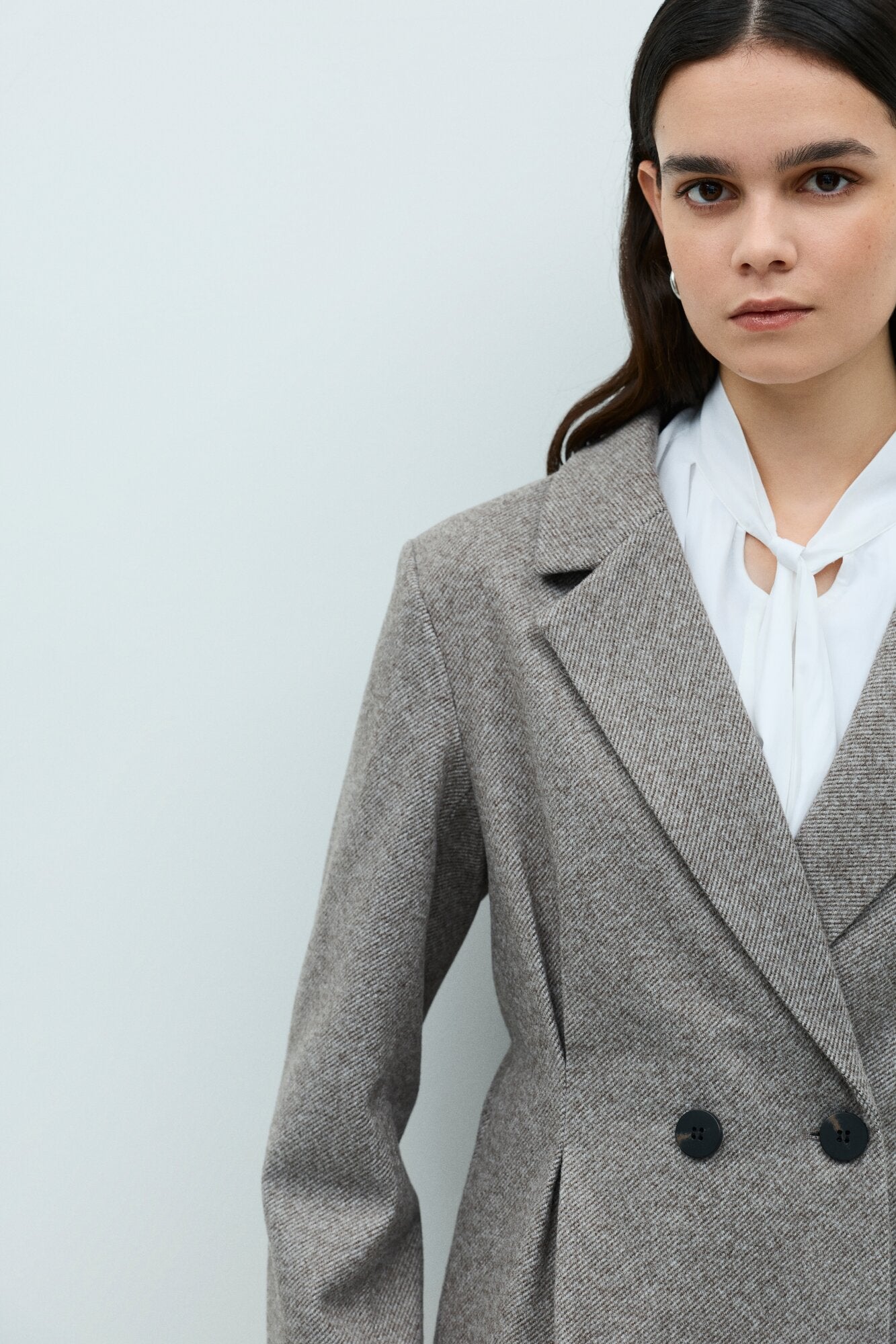 Visolene figursyet blazer – Coffee Bean