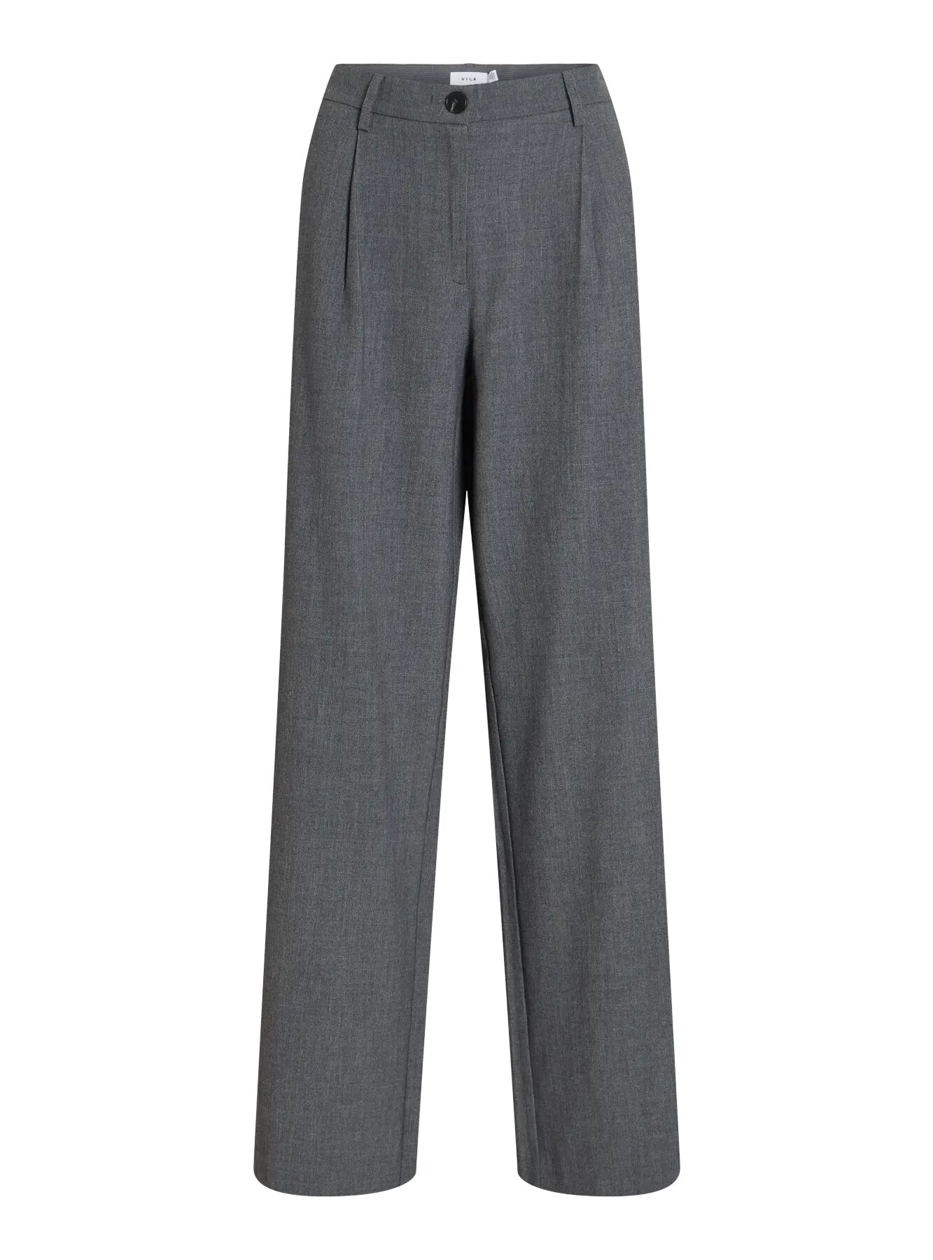 Vikari Wide habitbukser - Dark Grey Melange