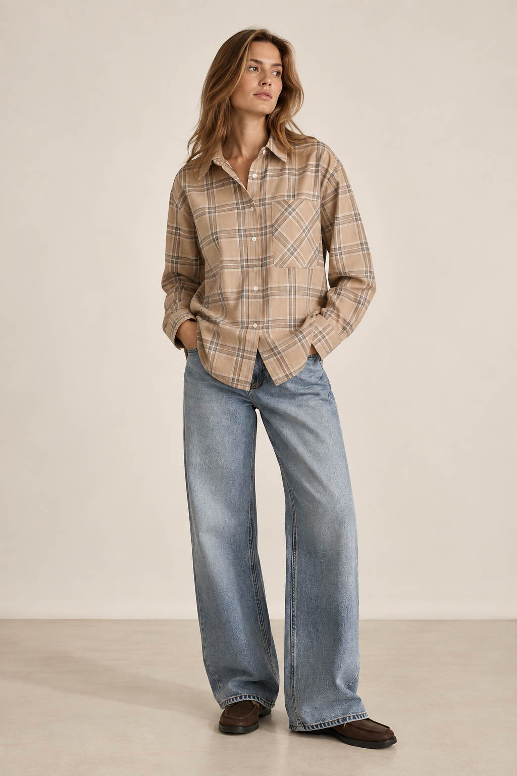 Visyras Check skjorte - Feather Gray