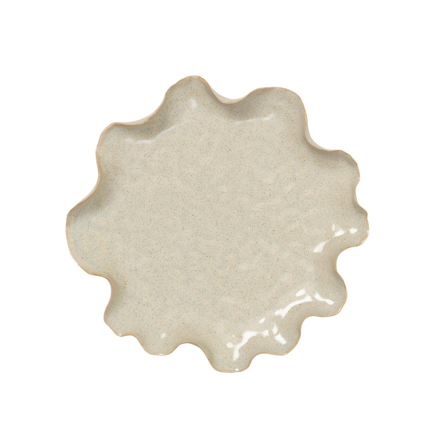 Cori rund Deko tallerken - Cream