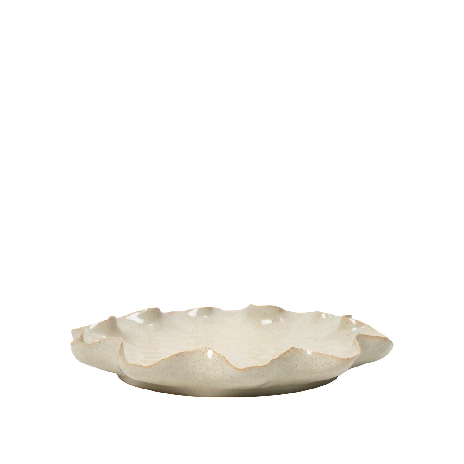 Cori rund Deko tallerken - Cream
