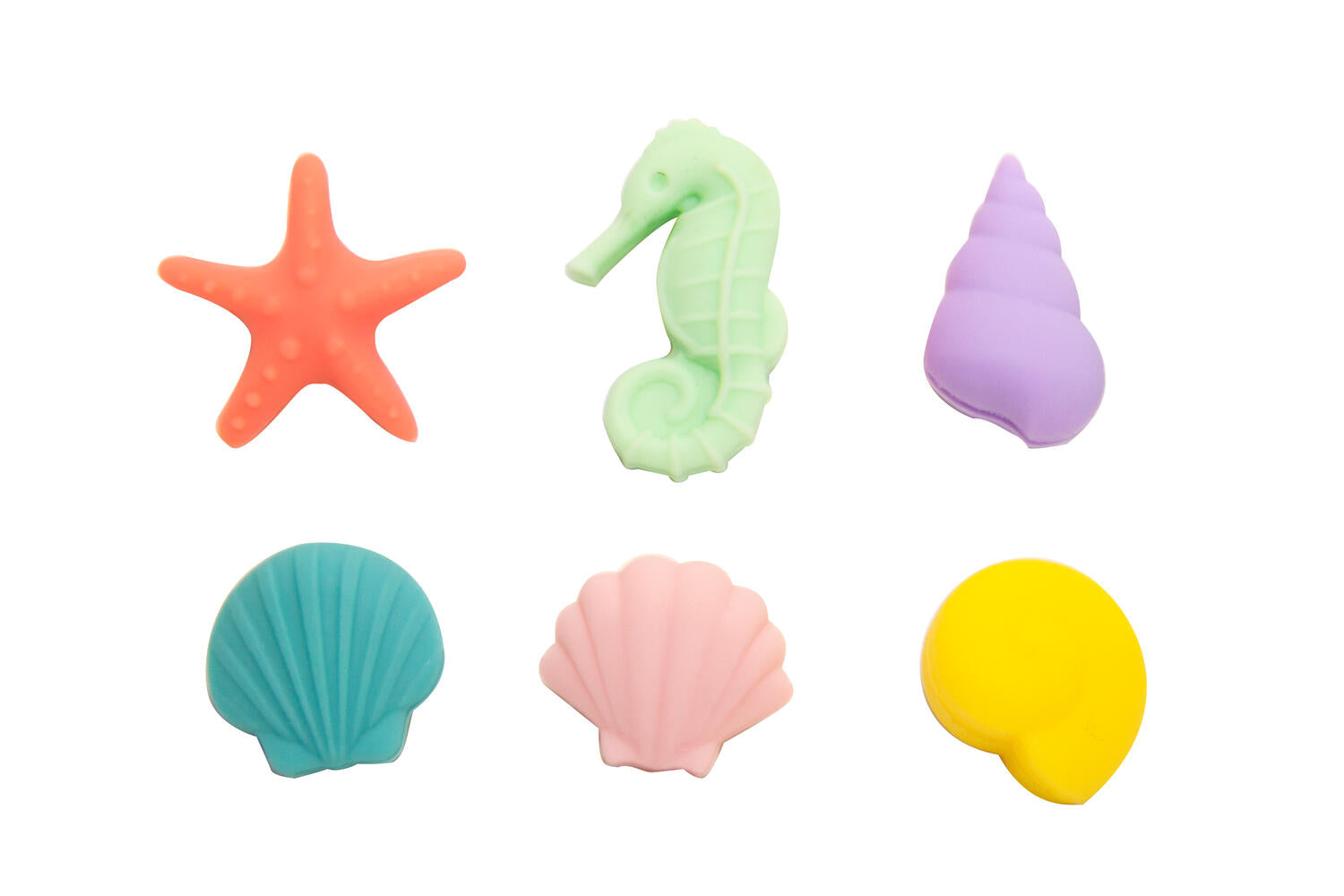 Sea Shell Drinks Markører, 6 stk. - multi