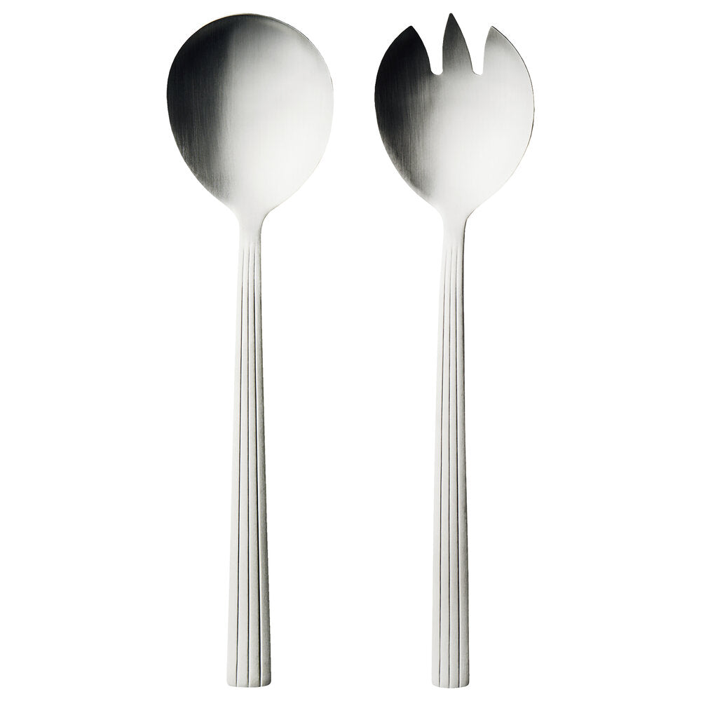 Salatbestik, 2 dele - Mat stål