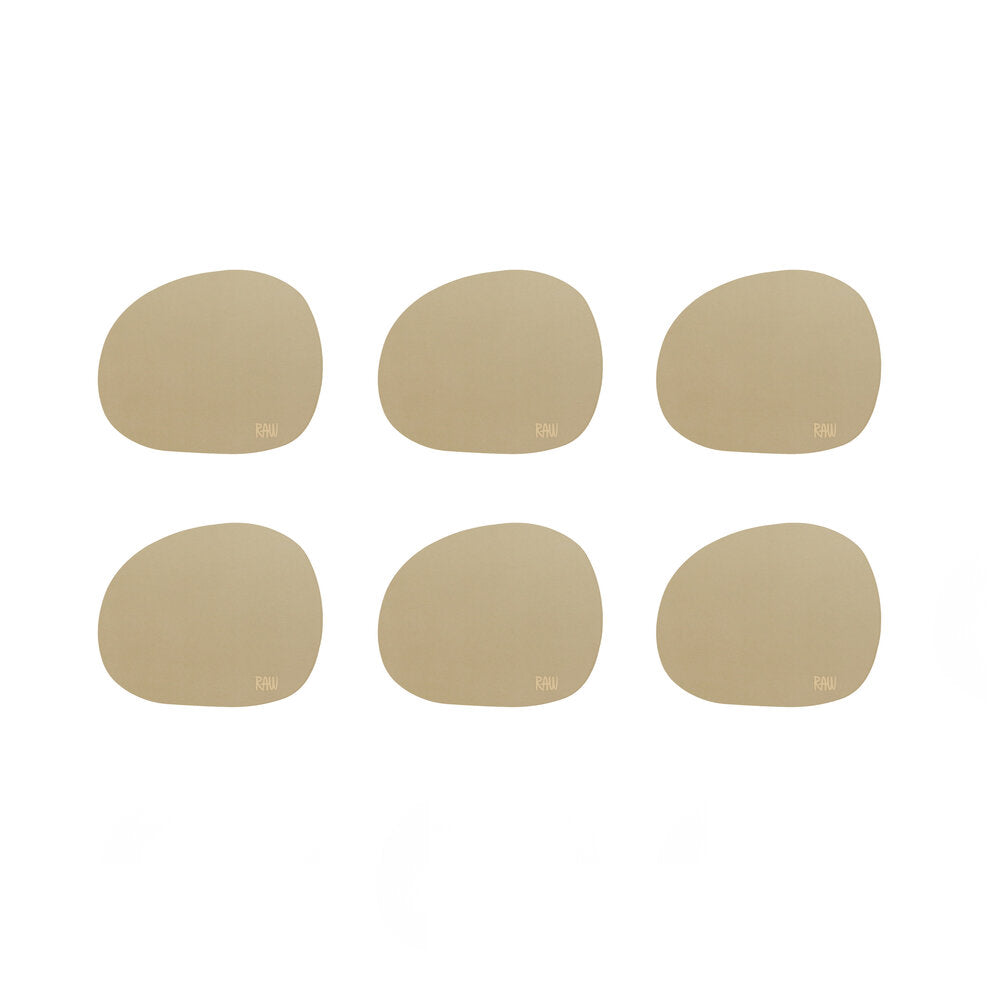 Silicone glasbrikker, 6 stk. - Beige