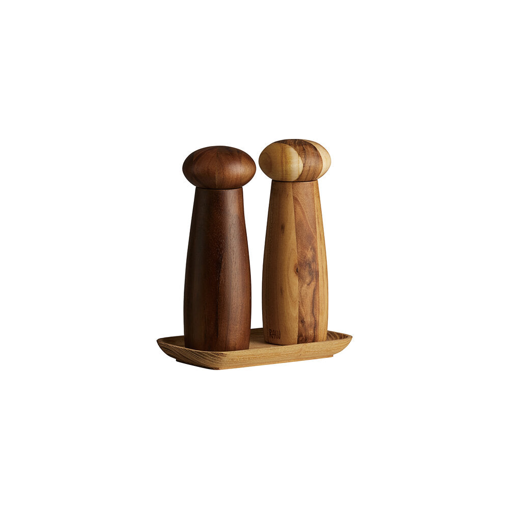 RAW kværnesæt, teak/acacie - 3 dele.