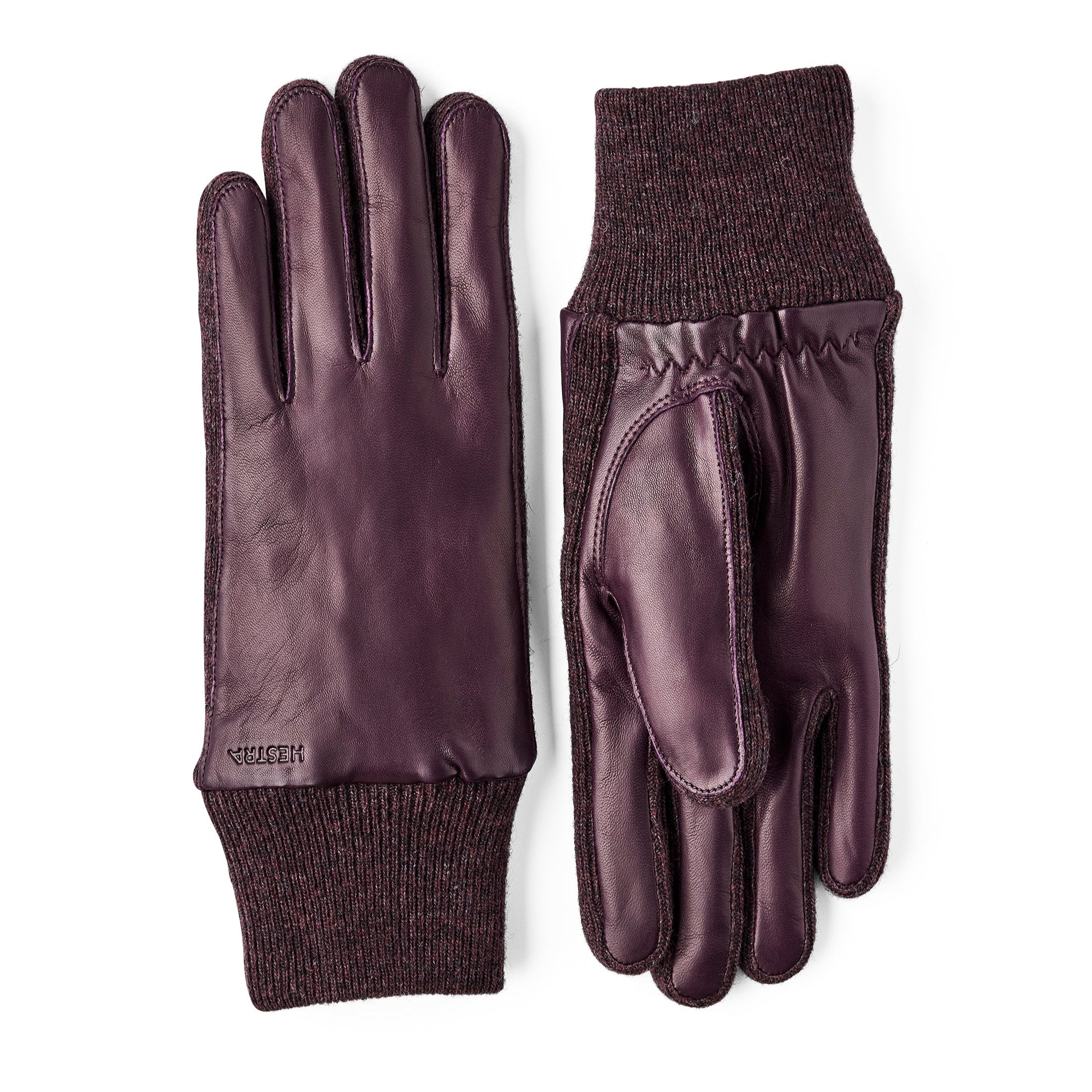 Jeanne lammeskindshandsker - Dark Plum