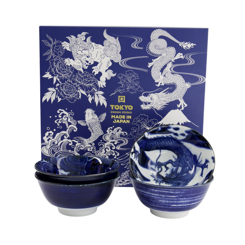 Mixed Japonism skåle gaveæske - 4 stk