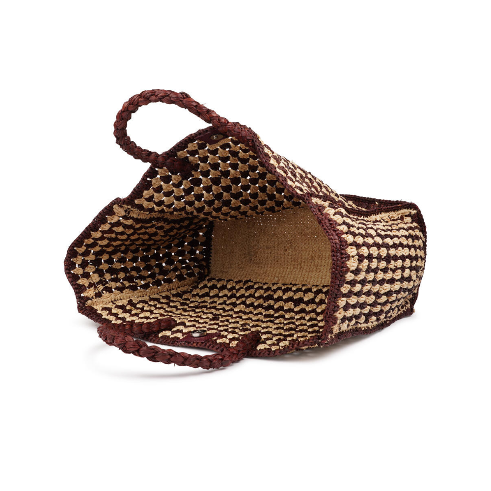 Farella Crochet Raffia håndtaske - natur/brun