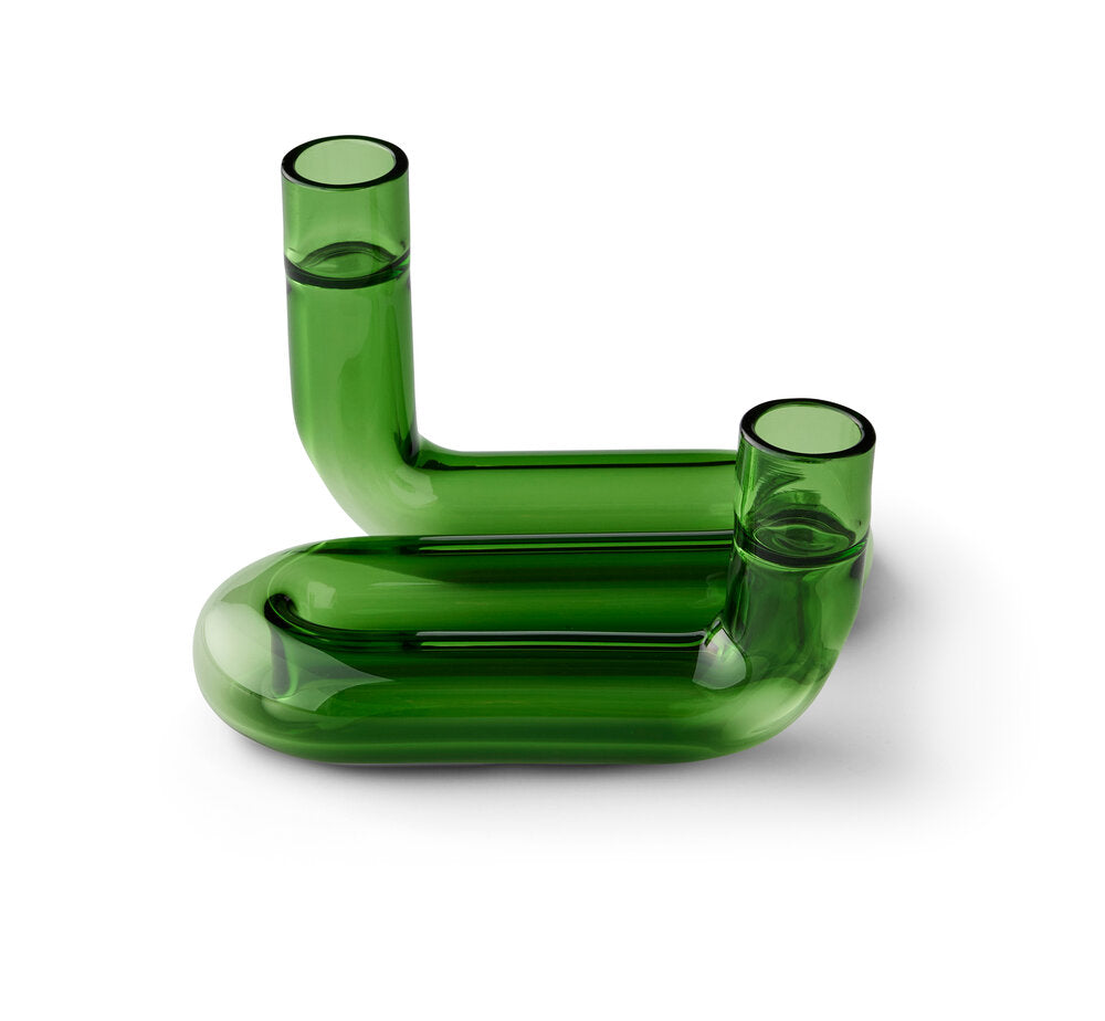 Wave lysestage, Grøn - H10 cm.