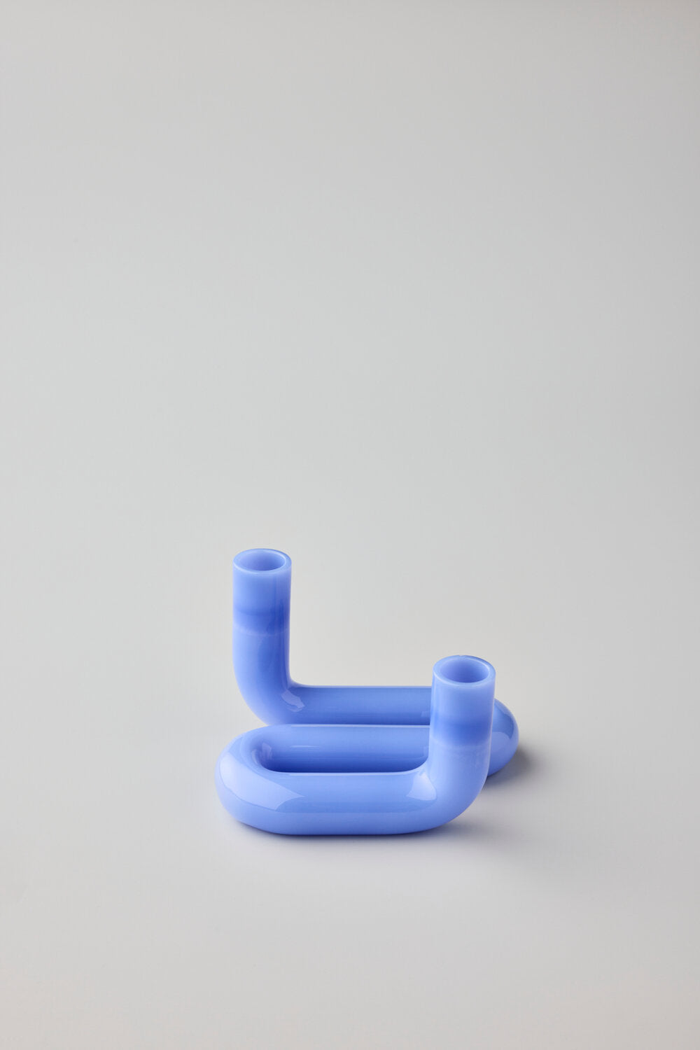 Wave lysestage, Milk Blue - H10 cm.