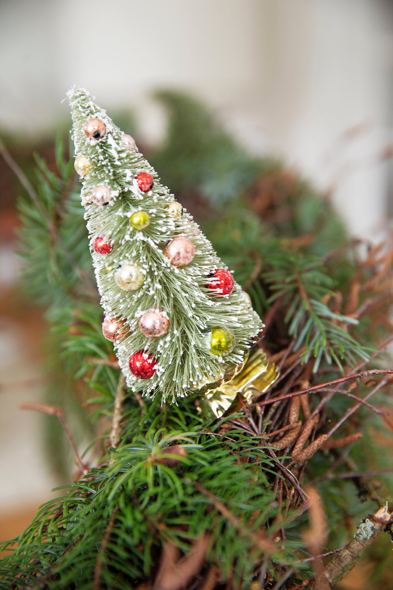 Juletræ på klips, classic - H9 cm.