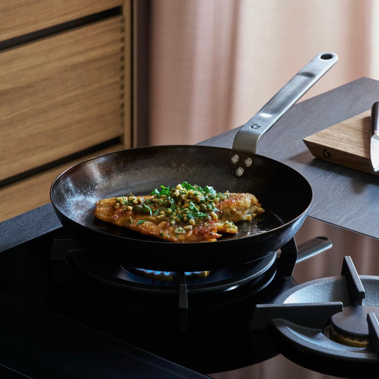 Carbonstål stegepande - Ø24 cm