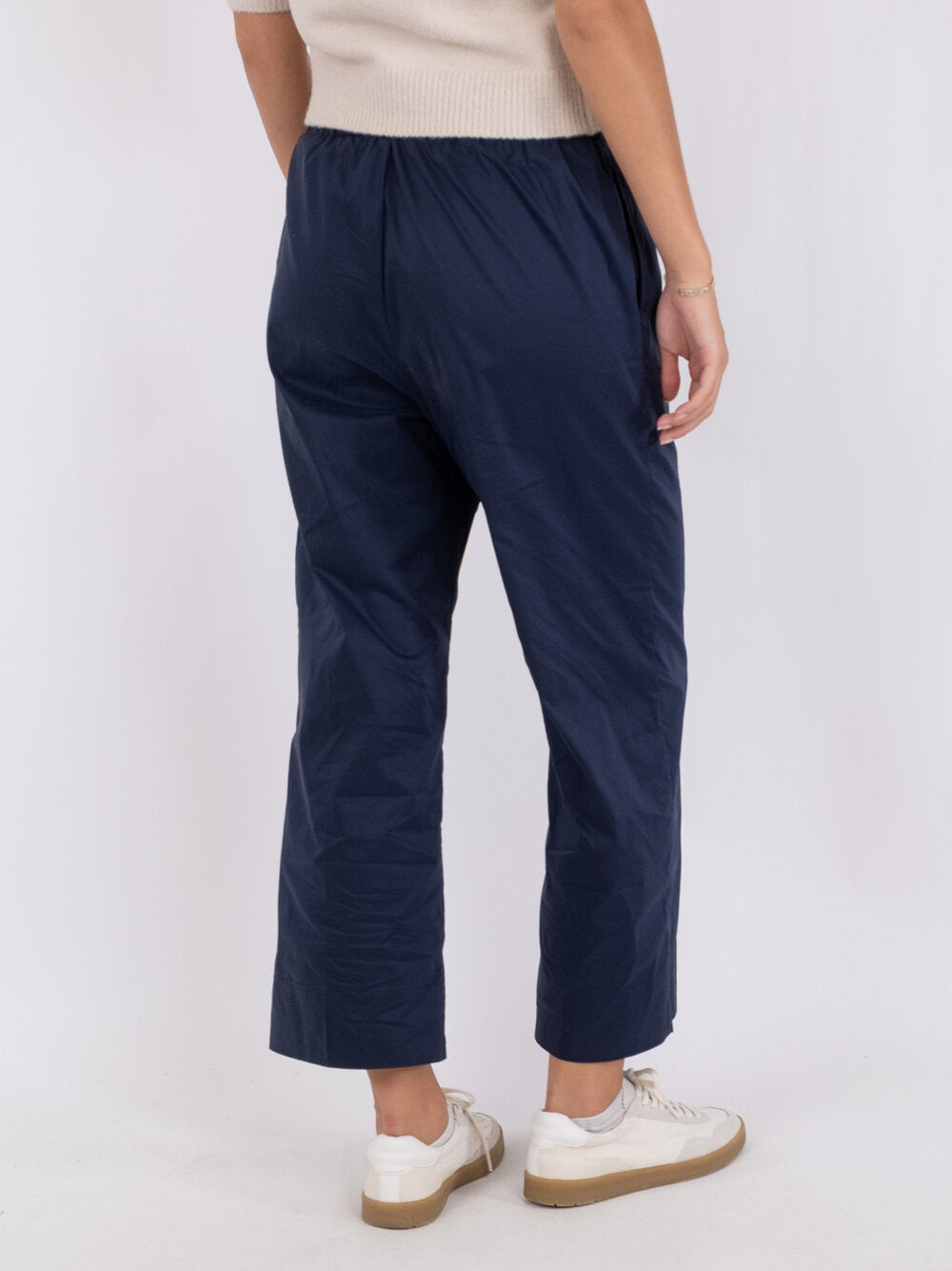 Yana Poplin bukser - Navy