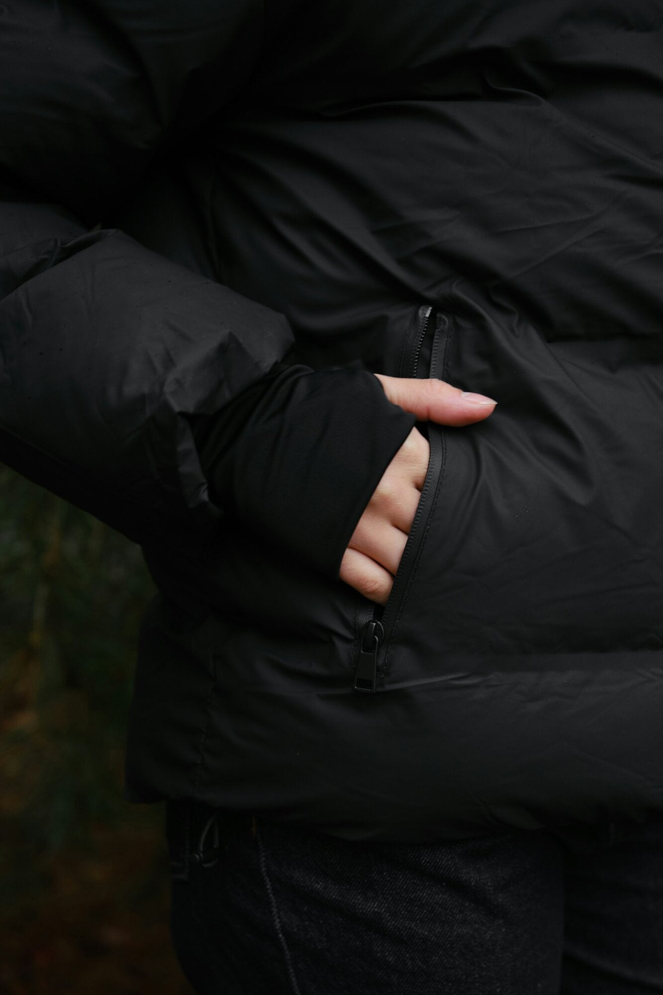 Fox Puffer dunjakke - Sort
