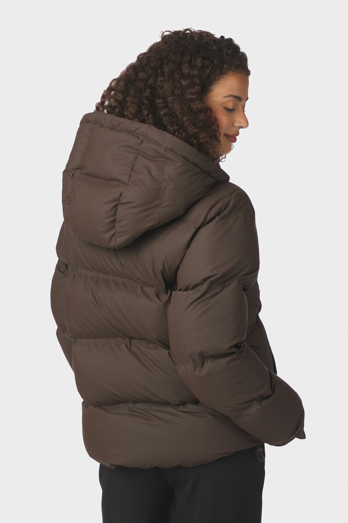 Fox Puffer dunjakke - Dark Brown