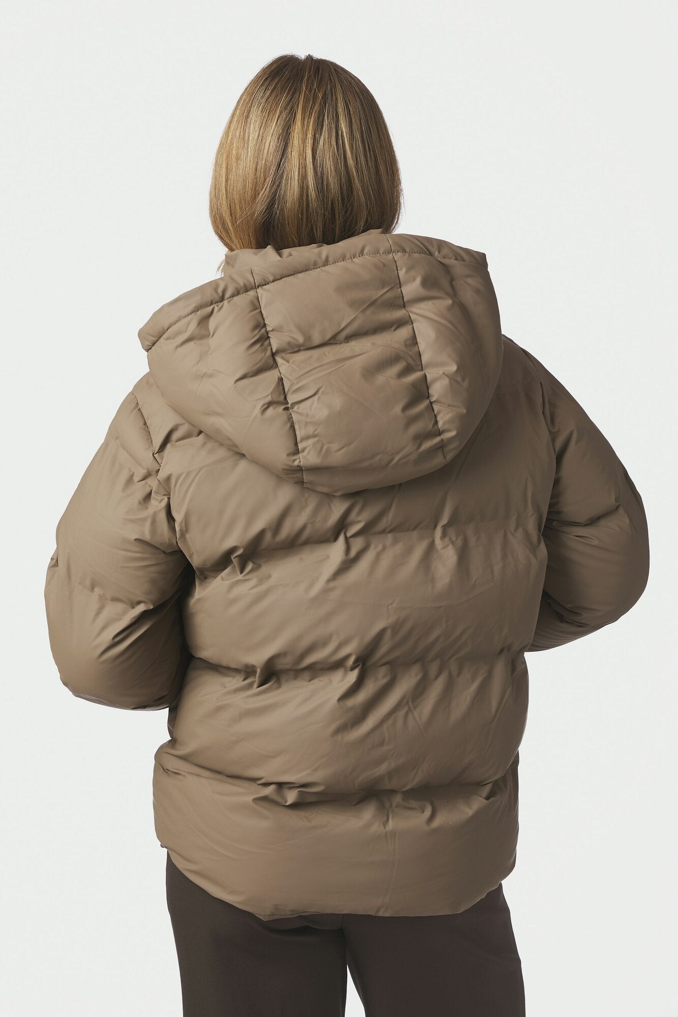 Fox Puffer dunjakke  - Dark Taupe