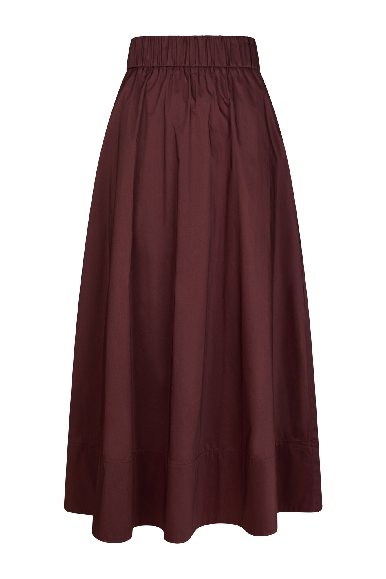 Yara Poplin nederdel - Burgundy