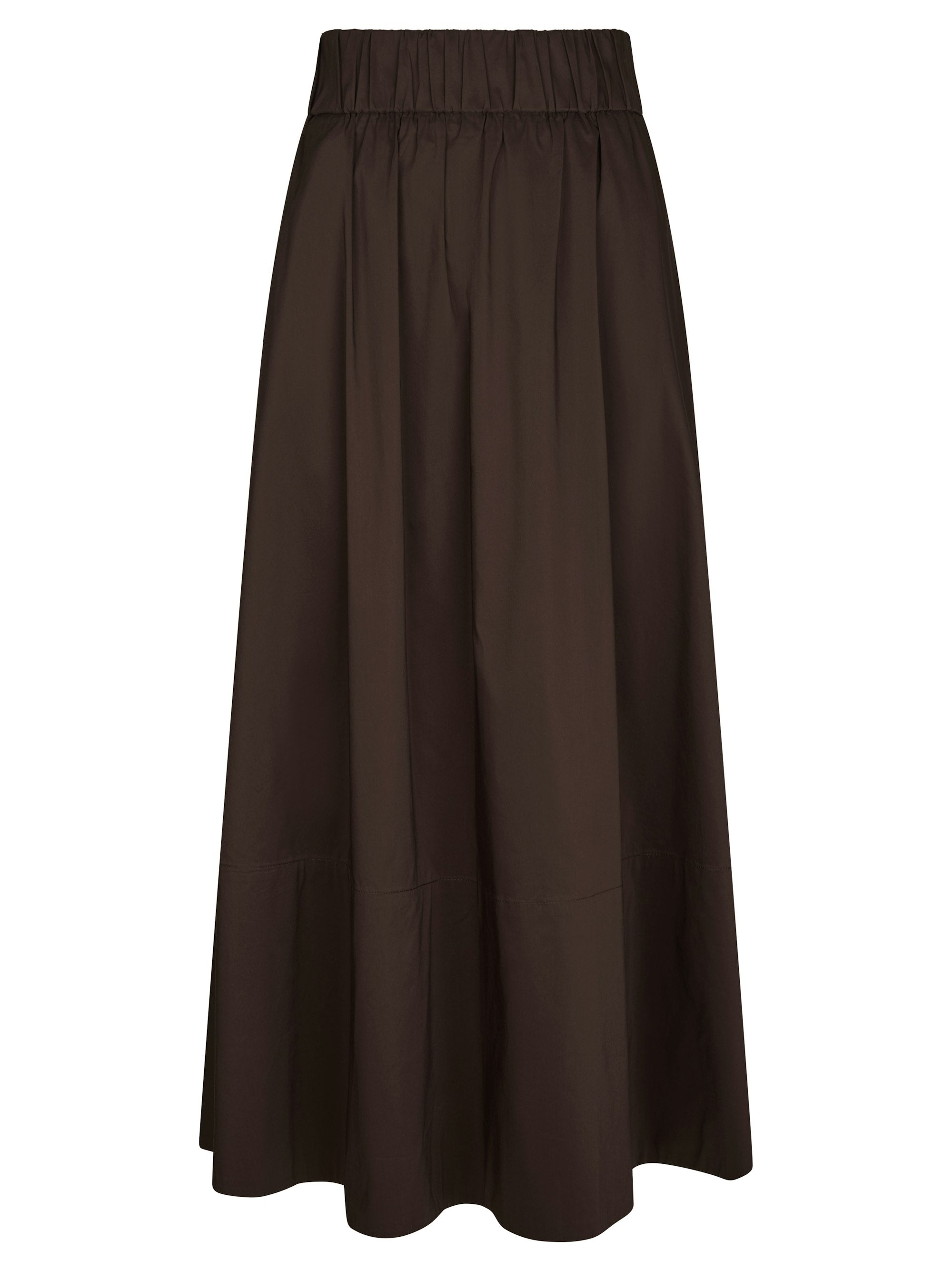 Yara Poplin nederdel - Chocolate Brown
