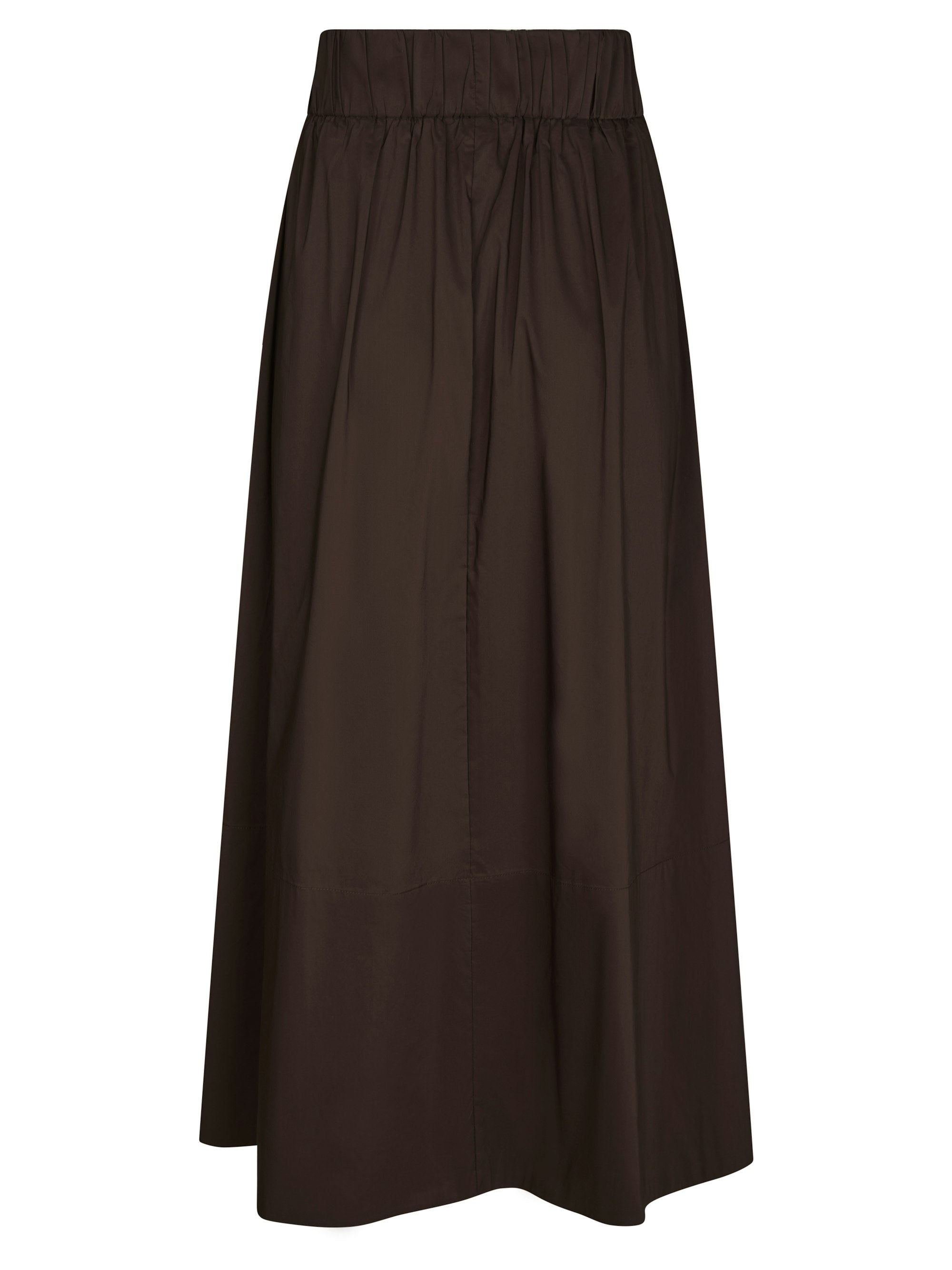 Yara Poplin nederdel - Chocolate Brown