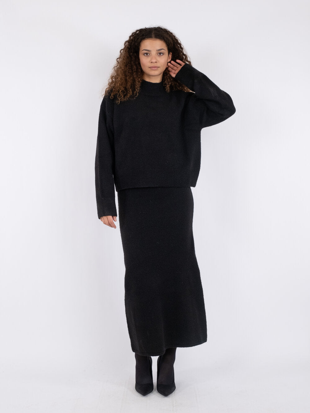Paulina striktrøje - sort