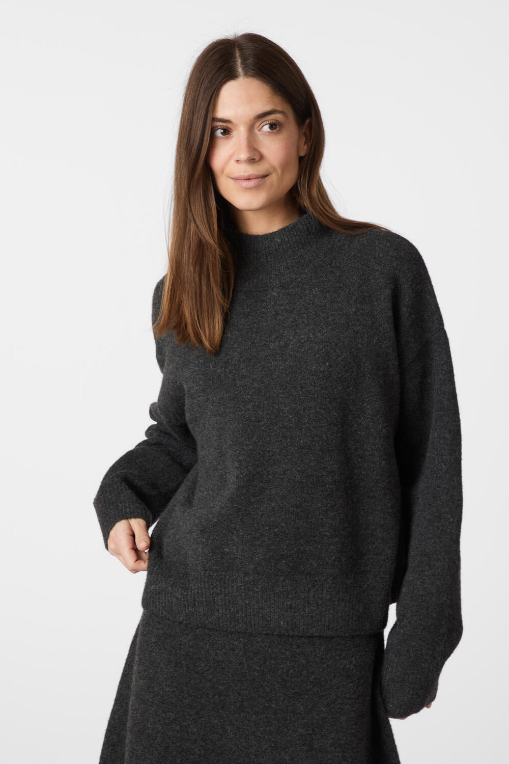 Paulina striktrøje - Antracit