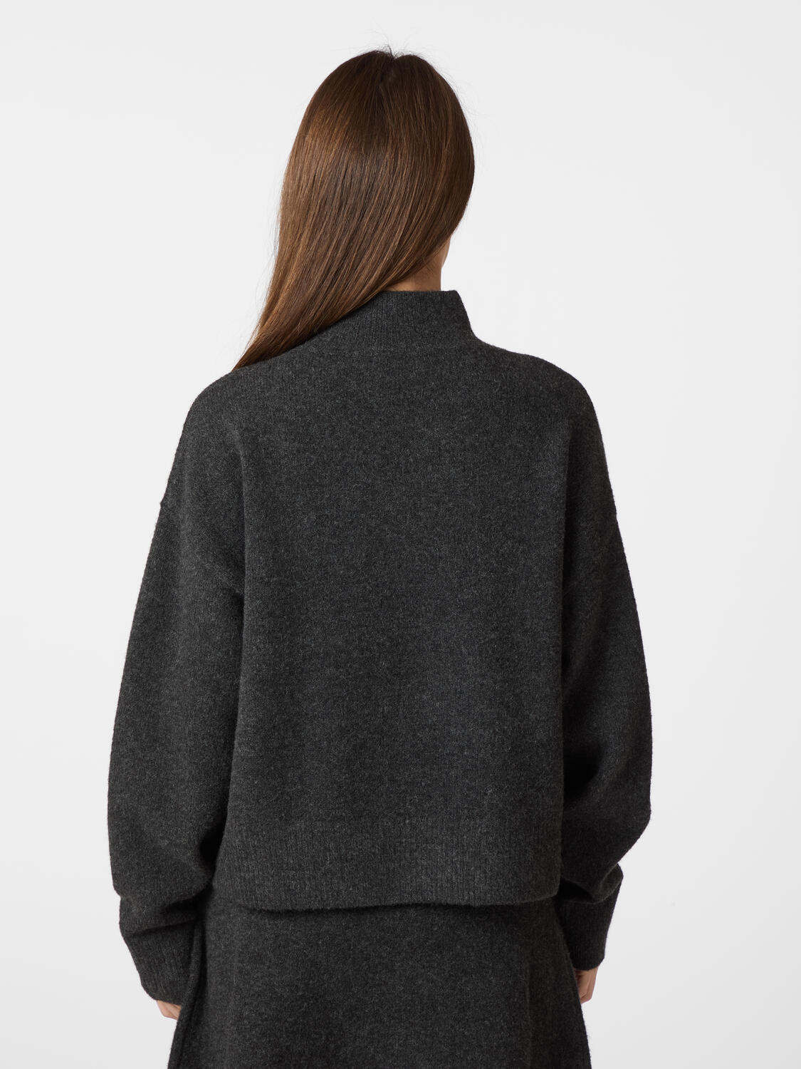Paulina striktrøje - Antracit