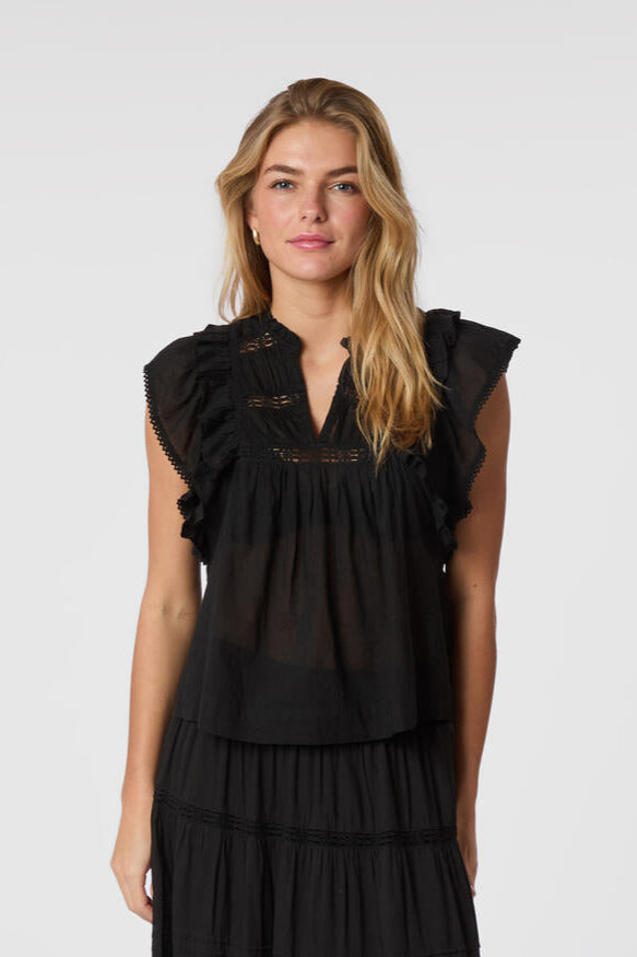 Jayla S Voile top - sort