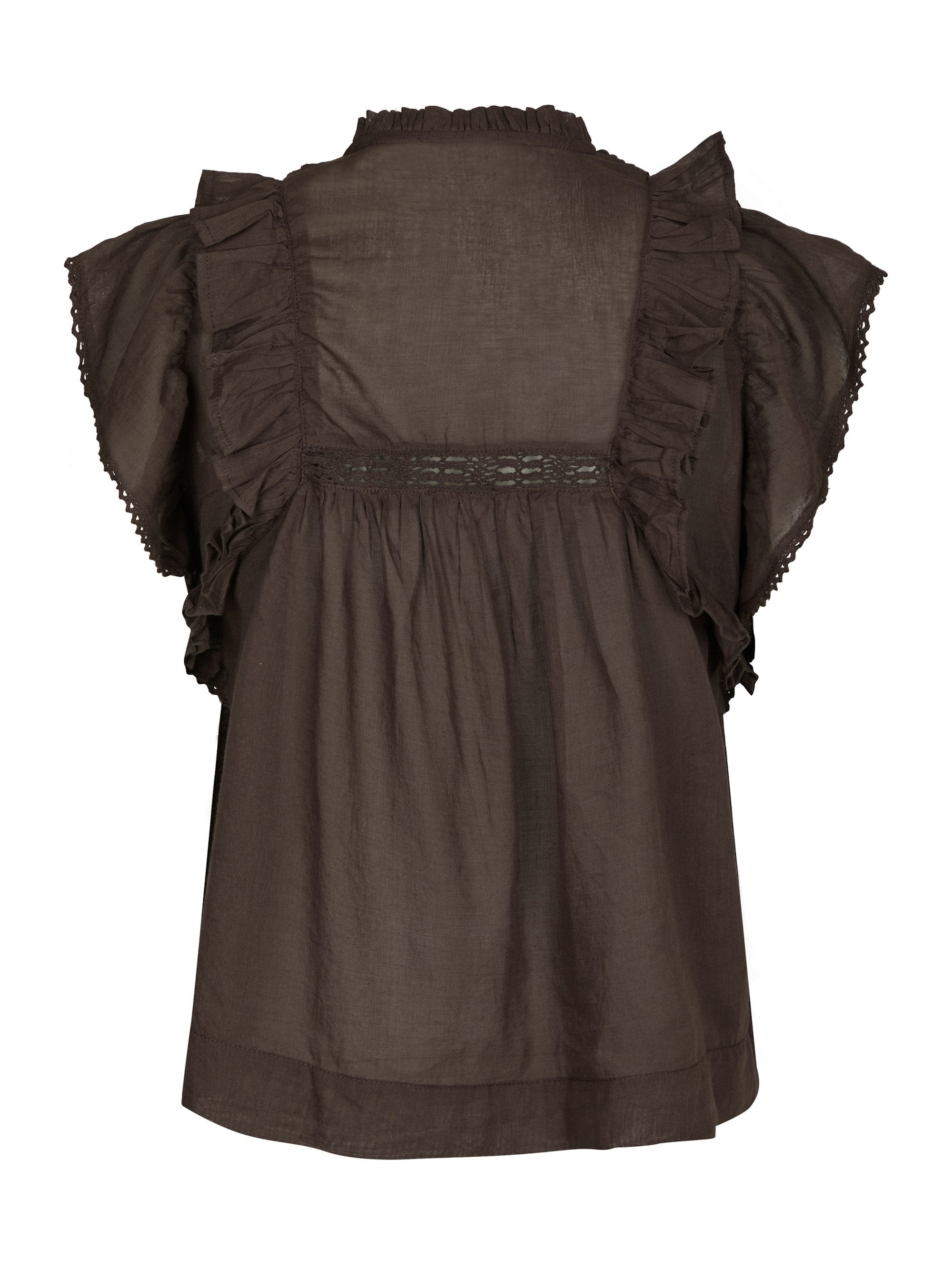 Jayla S Voile top - mørkebrun