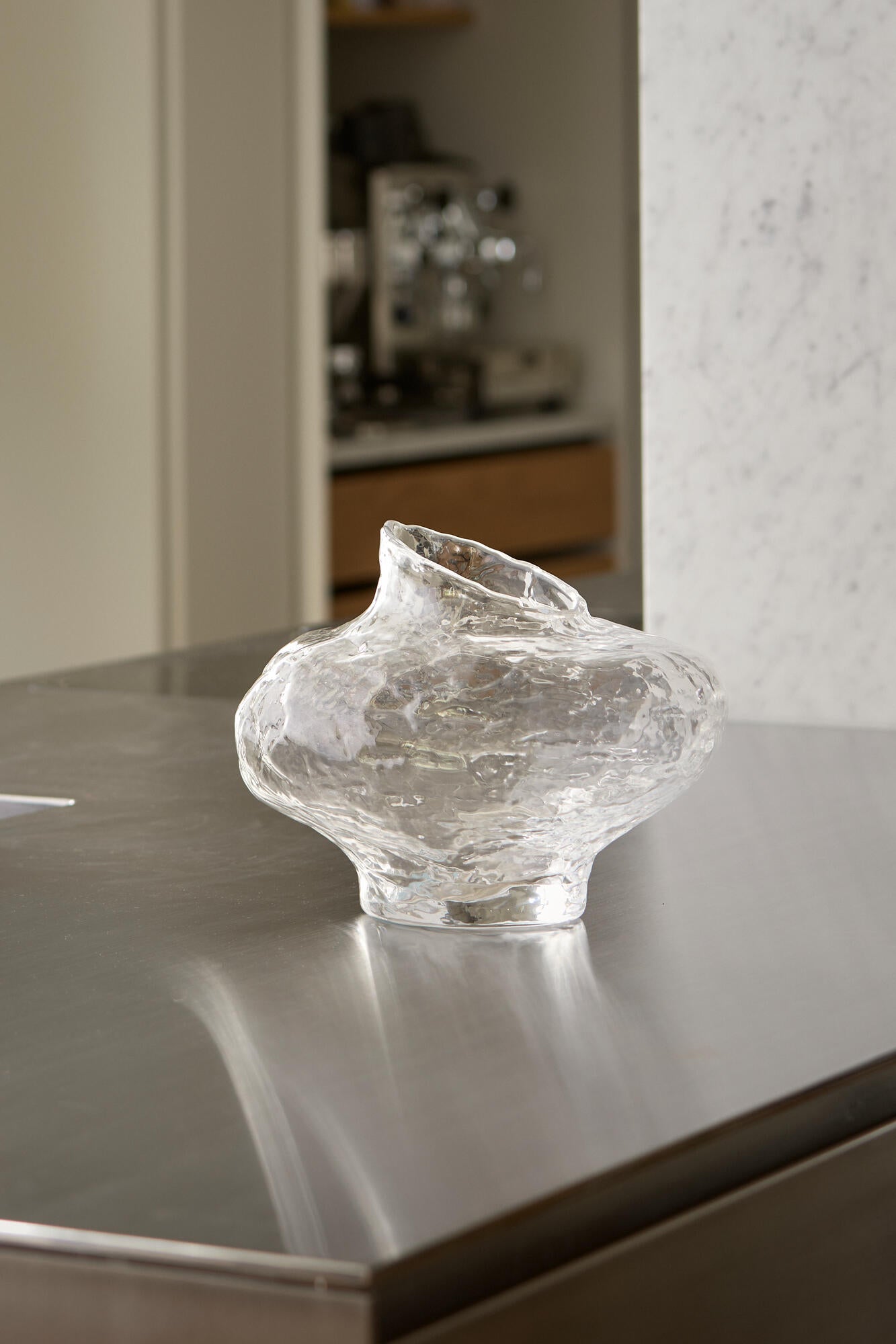 Curve vase, klar - H25 cm