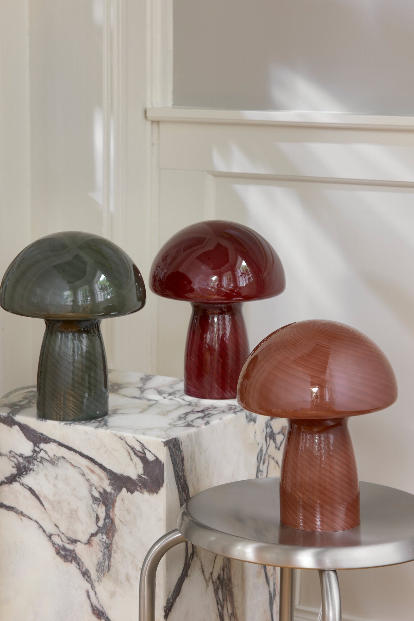 Mushroom bordlampe – Mørkegrøn