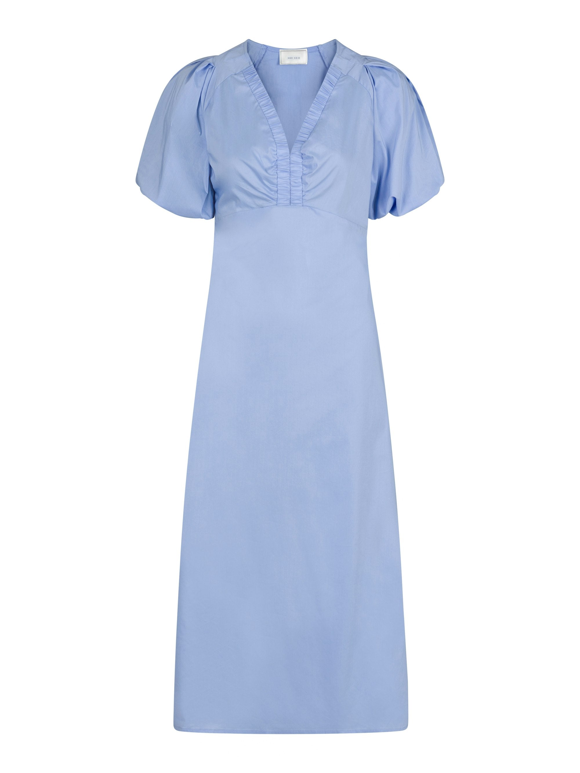 Illana Poplin kjole - Sky Blue