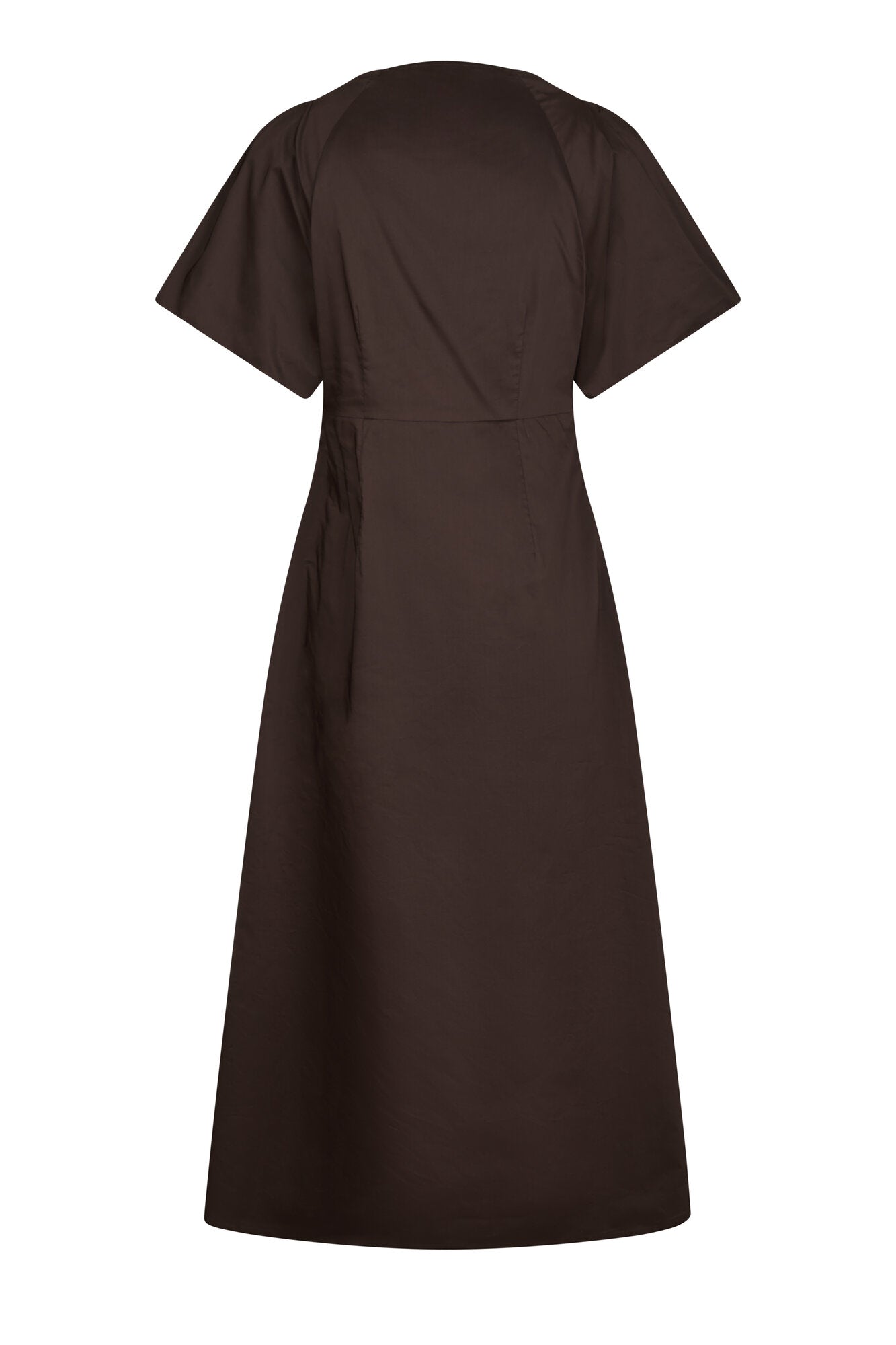 Illana Poplin kjole - Chocolate Brown
