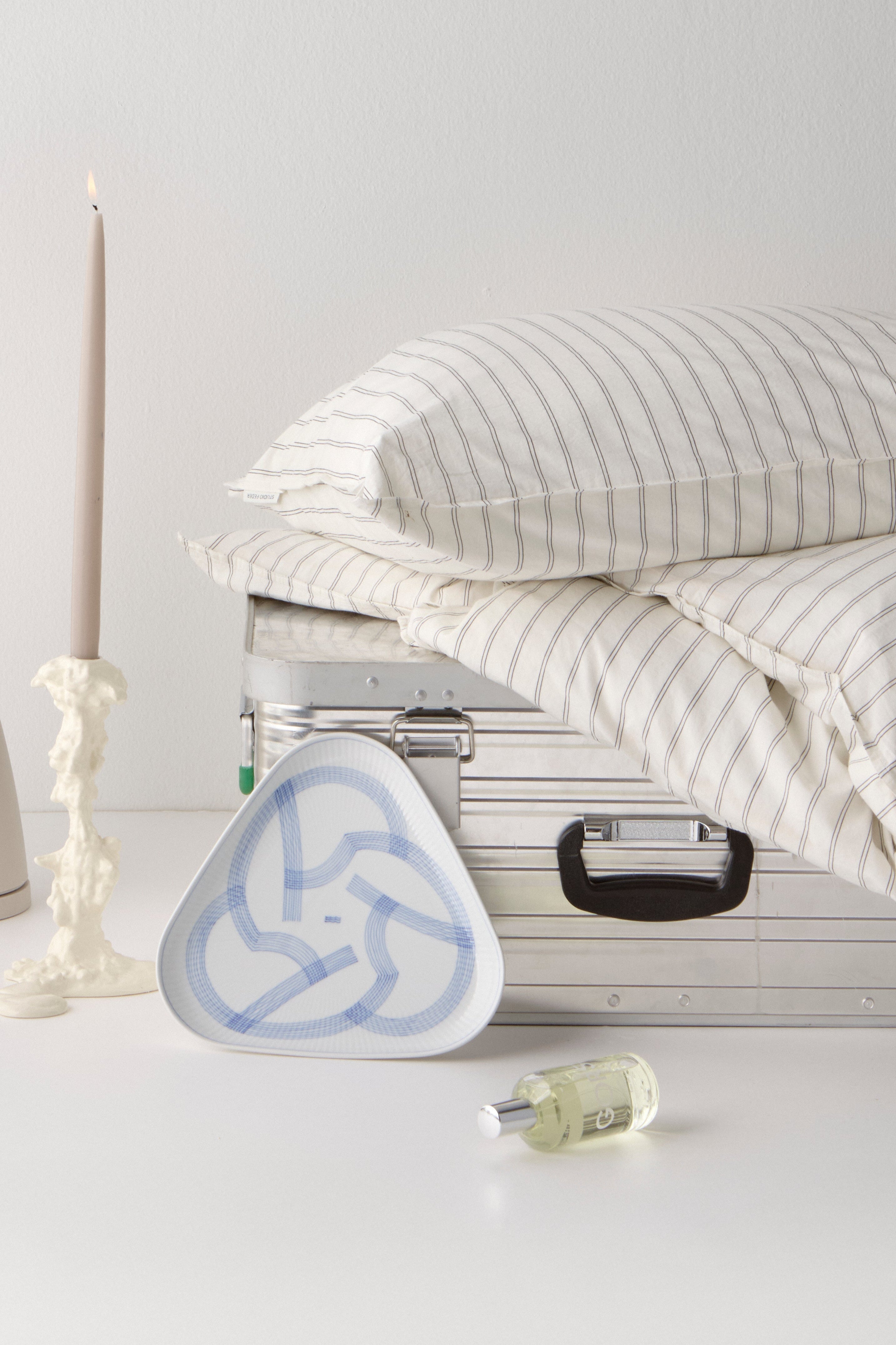 Stribet sengesæt - River