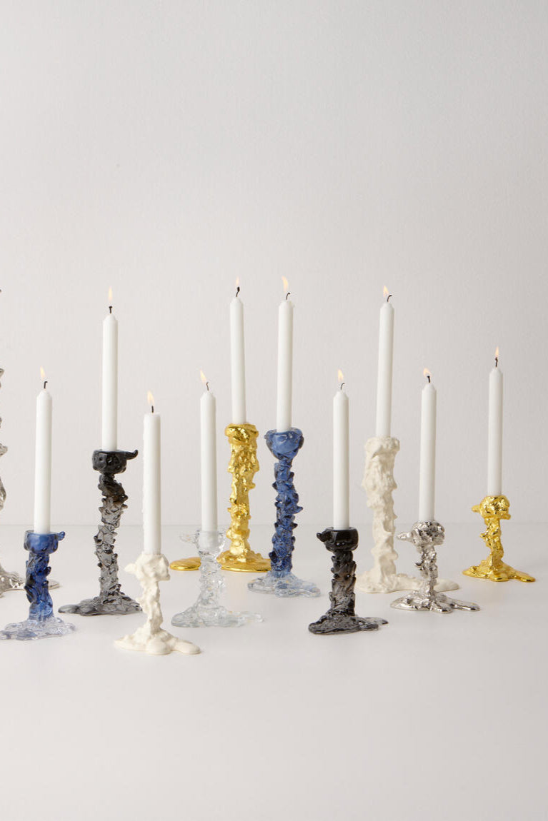 Drip lysestage, S - guldfarvet