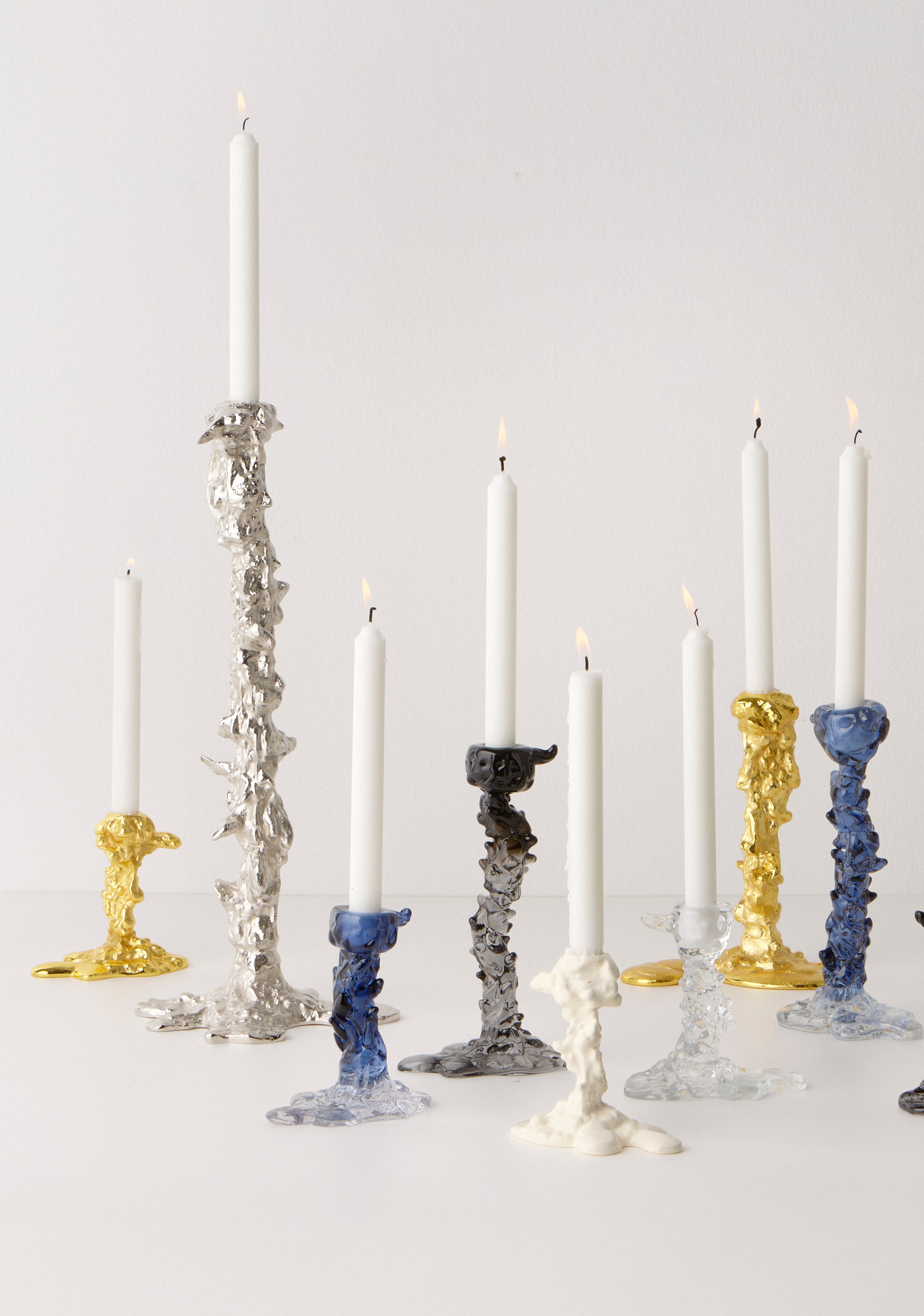 Drip lysestage, S - Hvid