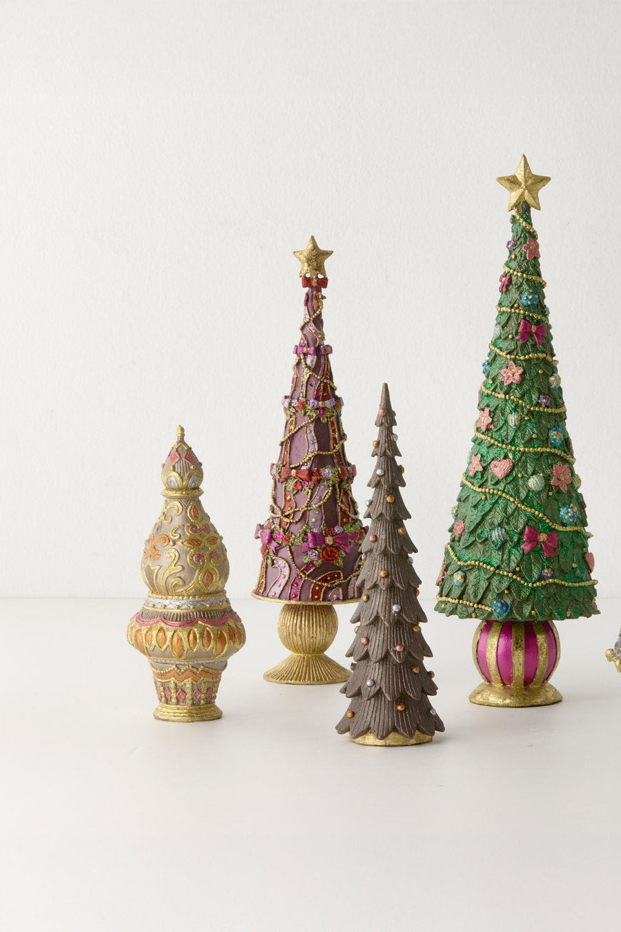 Juletræ m. top stjerne, lilla - H36 cm