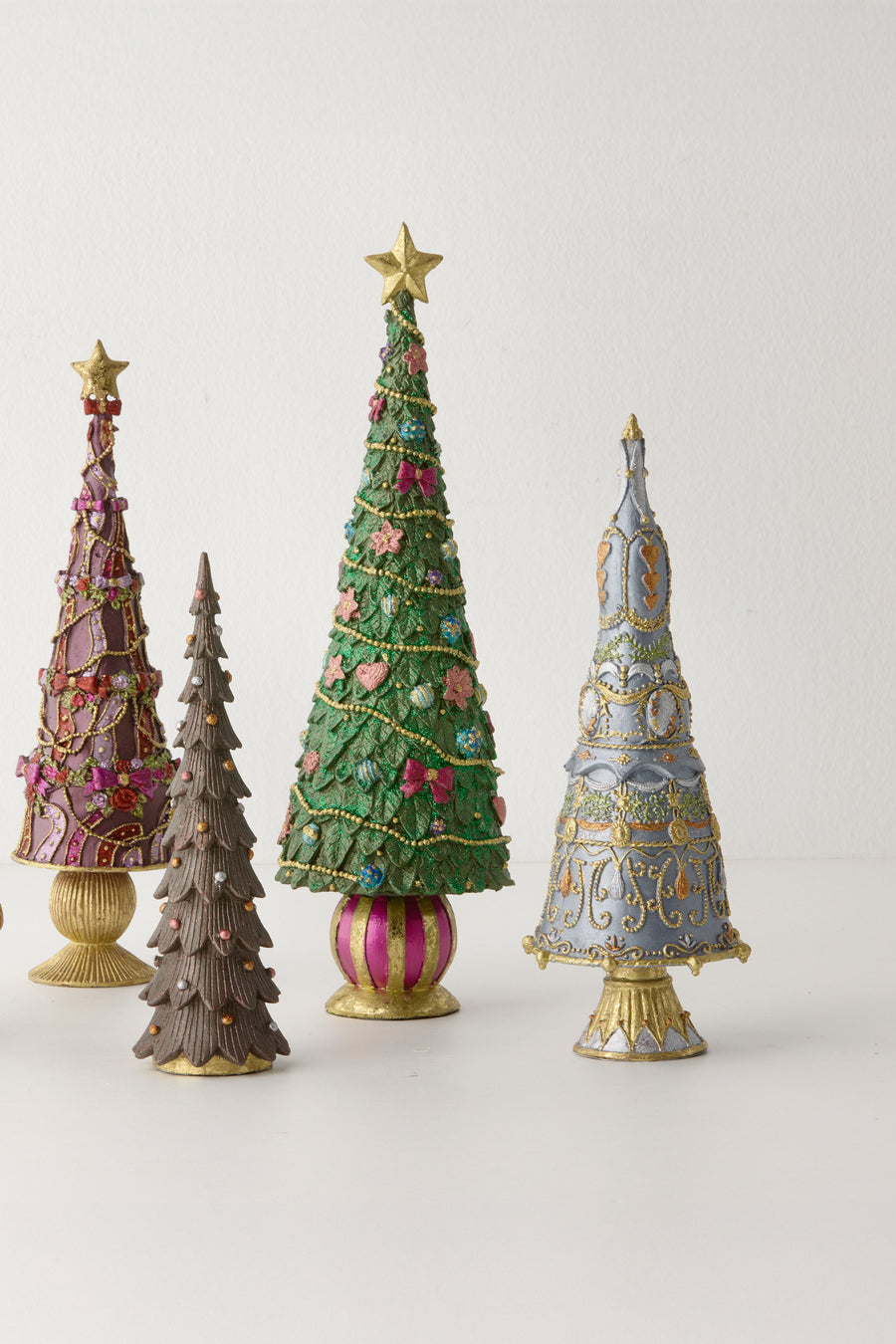 Juletræ m. top stjerne, grøn - H43 cm