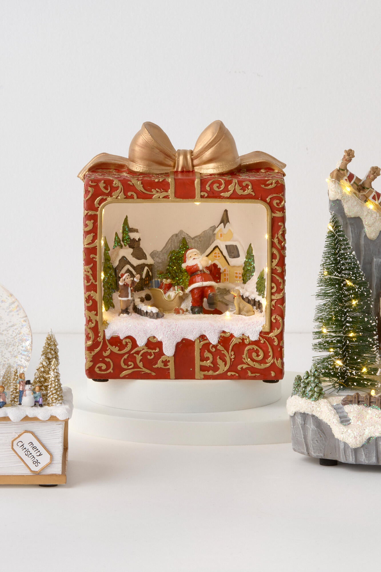 Gave med julemand - H24 cm