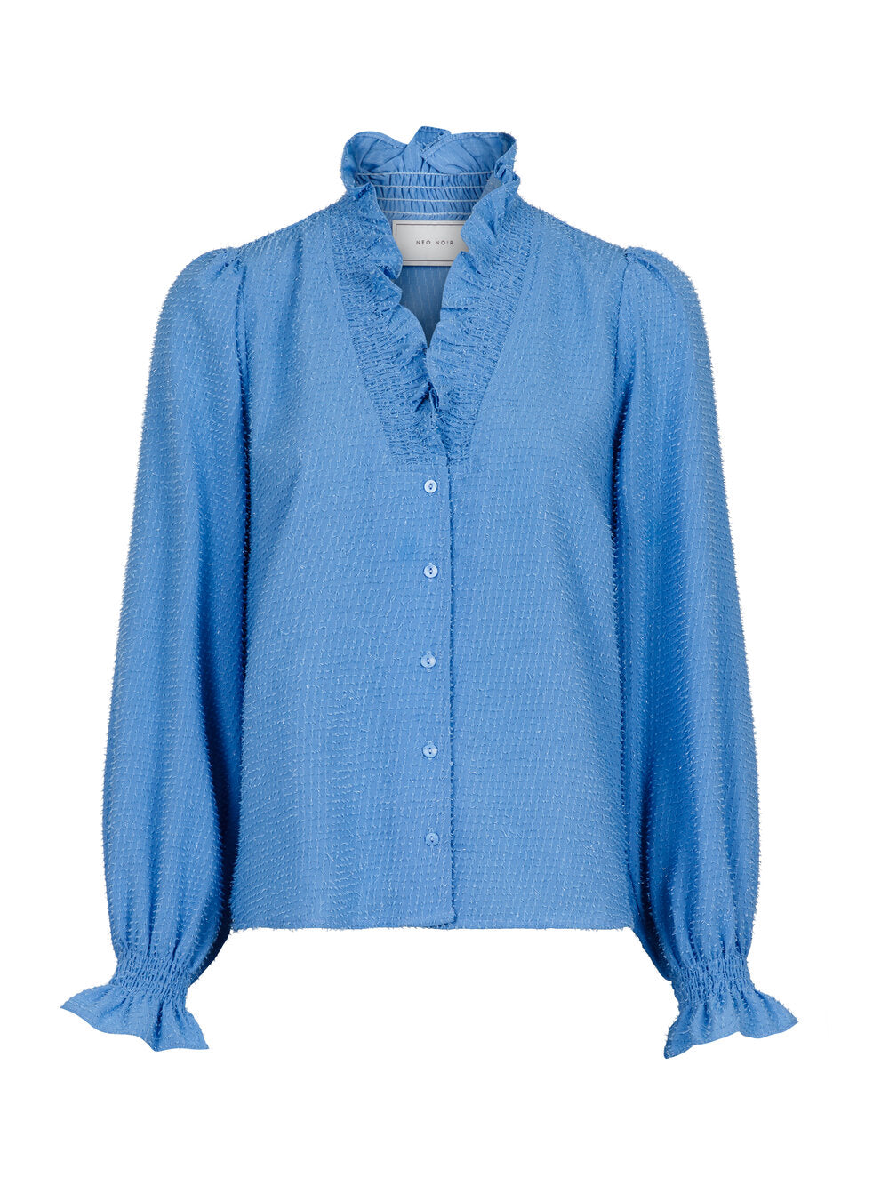 Brielle Glitter bluse - Dusty Blue